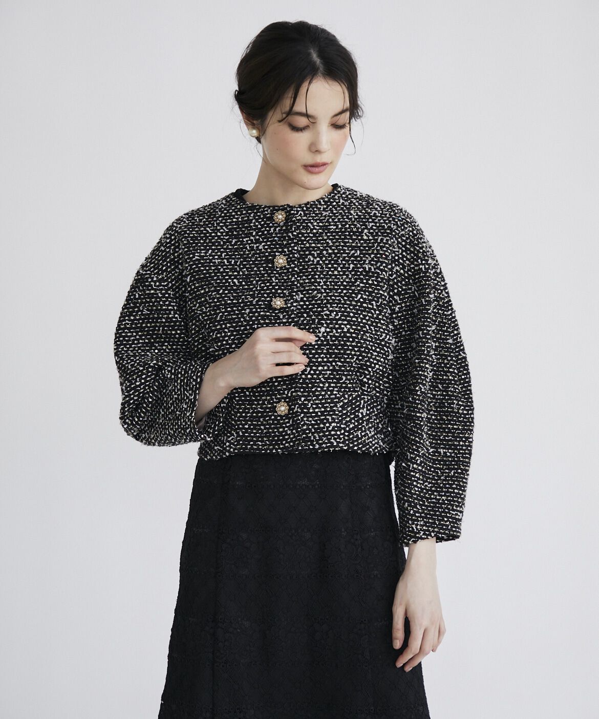 Maglie le cassetto「《M Maglie le cassetto》スパンコールツイードジャケット」|その他|