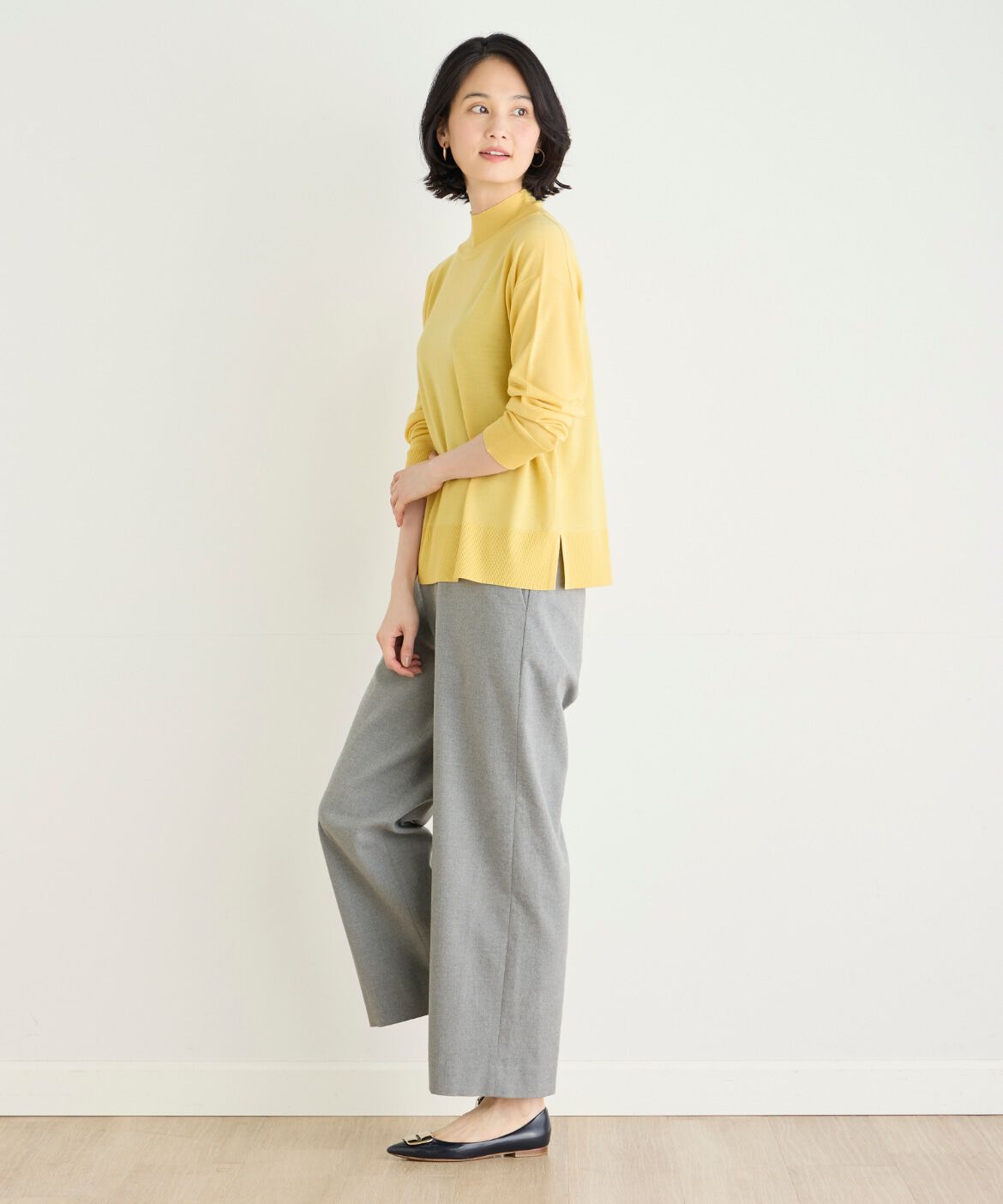 7-IDconcept.「《大きいサイズ》エクストラファインウールハイネックニット」|ニット・セーター|