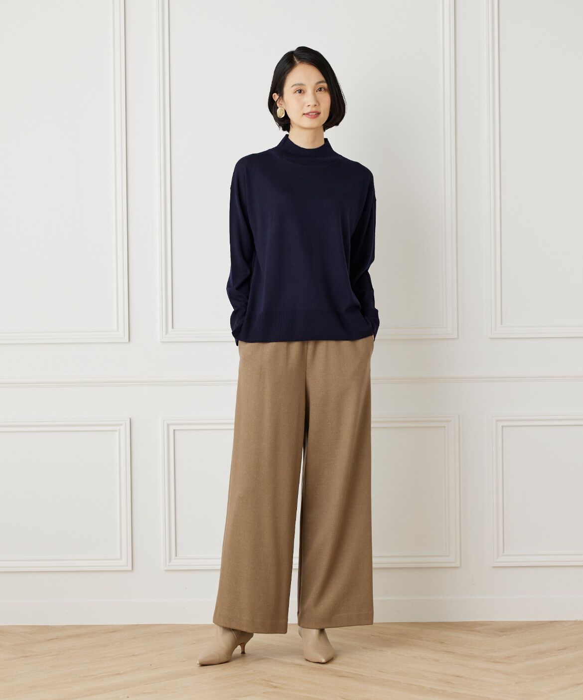 7-IDconcept.「《大きいサイズ》エクストラファインウールハイネックニット」|ニット・セーター|
