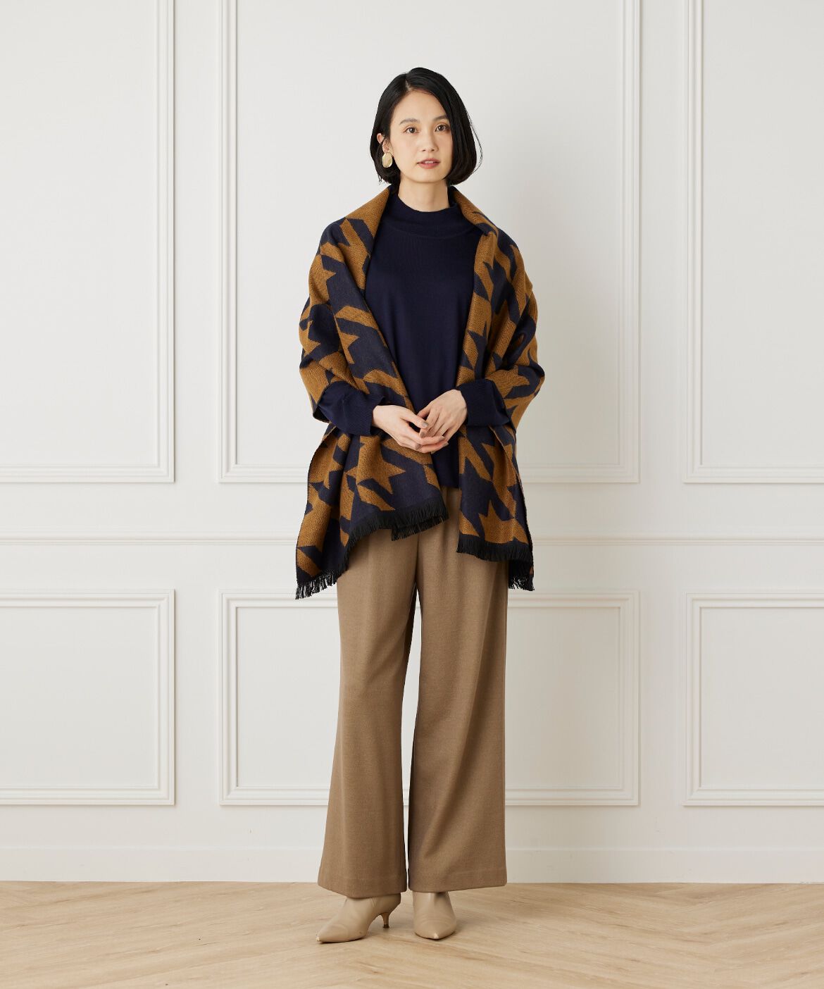 7-IDconcept.「《大きいサイズ》エクストラファインウールハイネックニット」|ニット・セーター|