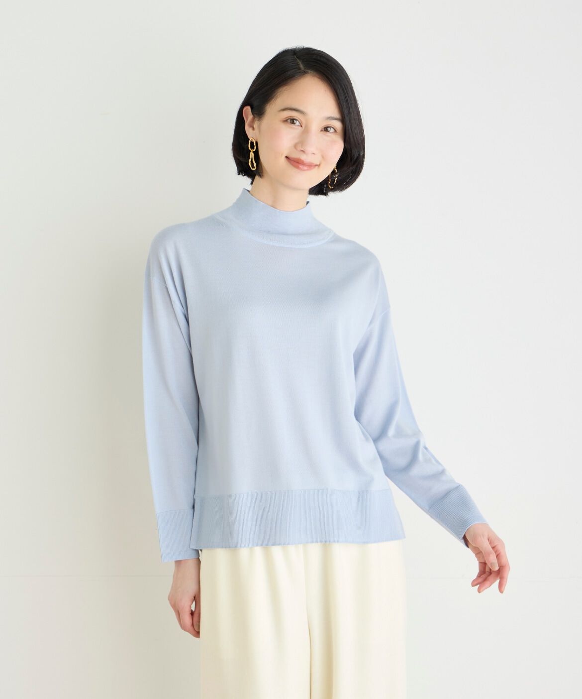 7-IDconcept.「《大きいサイズ》エクストラファインウールハイネックニット」|ニット・セーター|