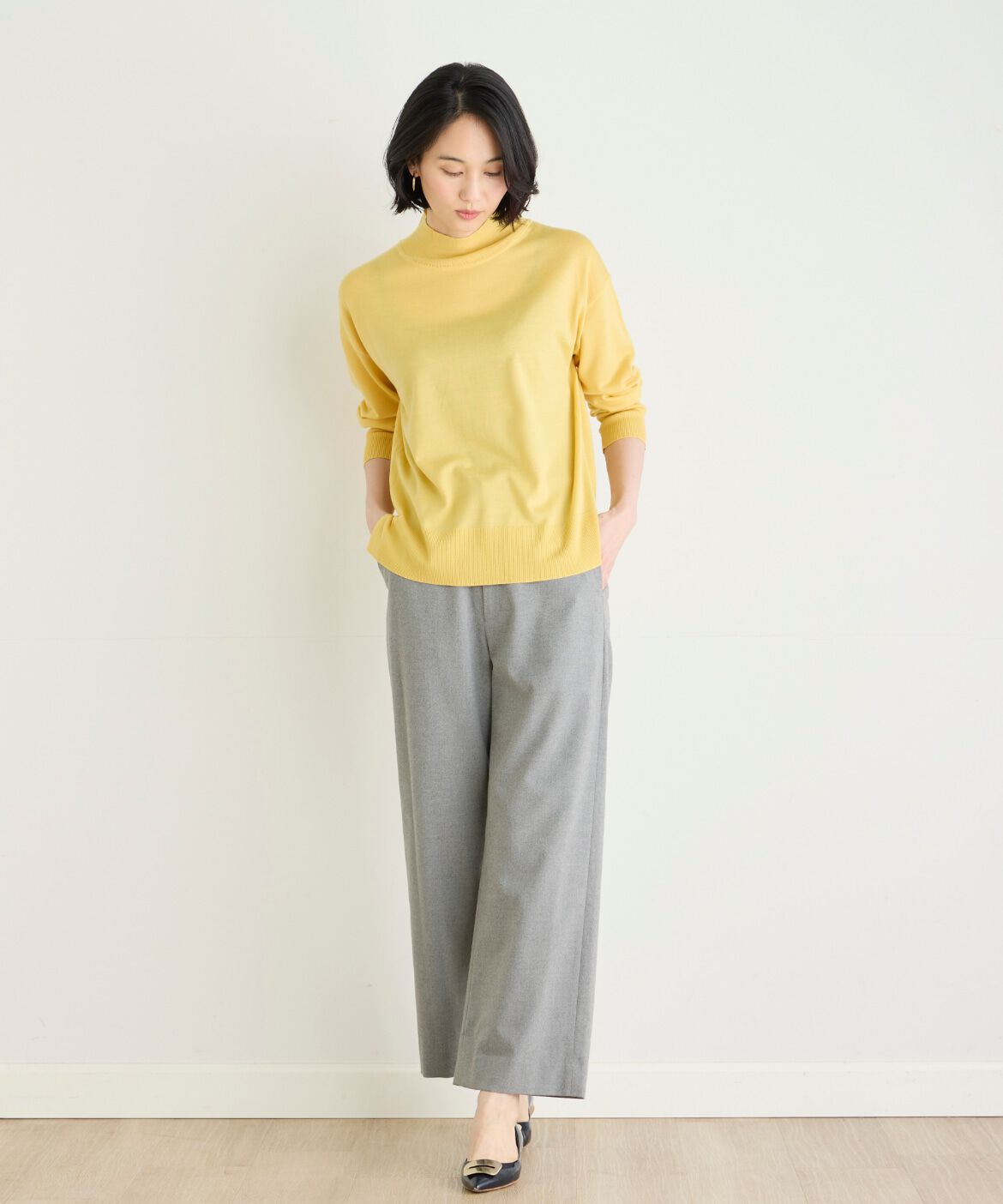 7-IDconcept.「《大きいサイズ》エクストラファインウールハイネックニット」|ニット・セーター|