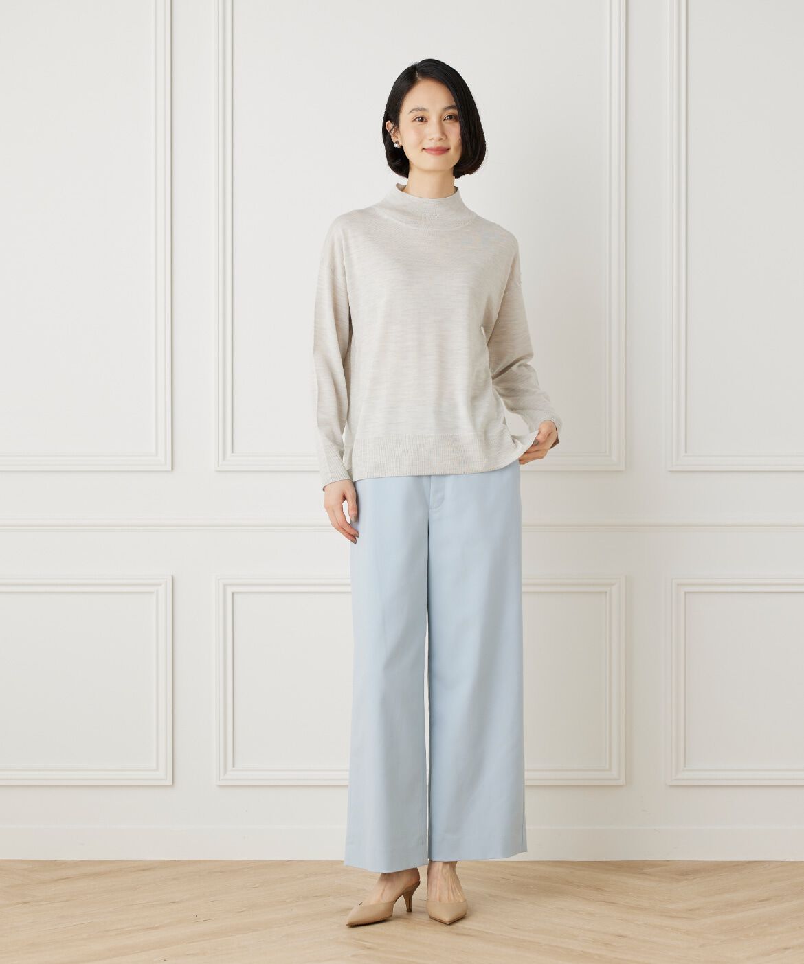 7-IDconcept.「《大きいサイズ》エクストラファインウールハイネックニット」|ニット・セーター|