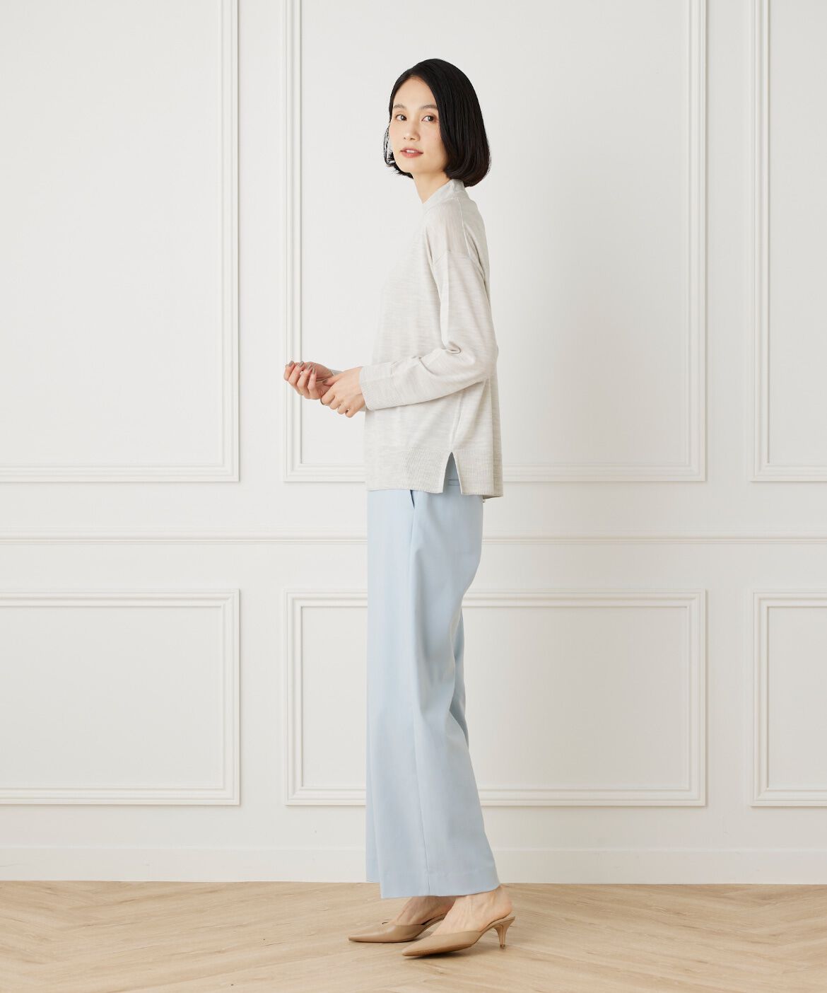 7-IDconcept.「《大きいサイズ》エクストラファインウールハイネックニット」|ニット・セーター|