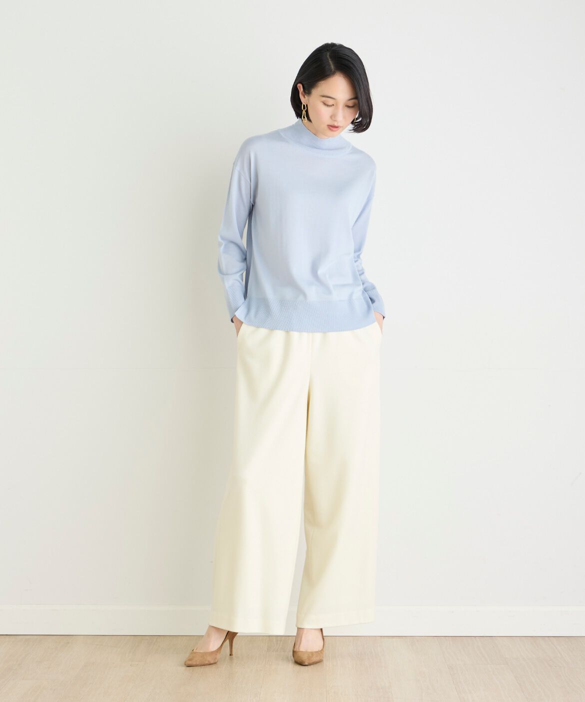 7-IDconcept.「《大きいサイズ》エクストラファインウールハイネックニット」|ニット・セーター|