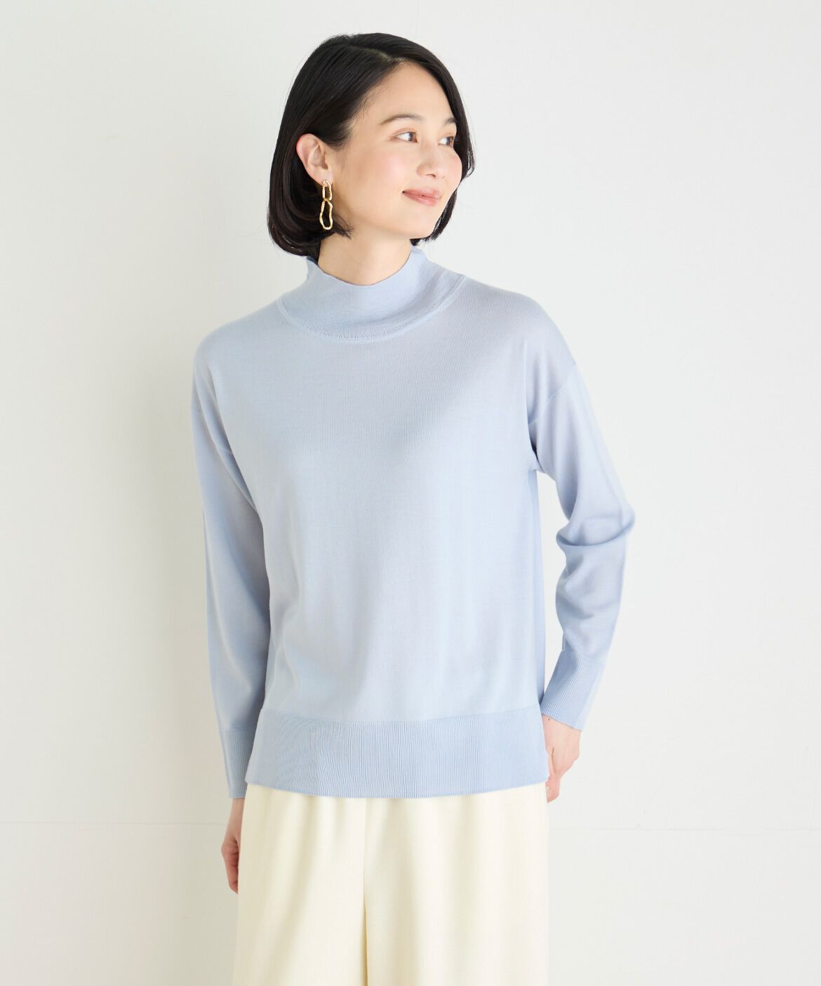 7-IDconcept.「《大きいサイズ》エクストラファインウールハイネックニット」|ニット・セーター|