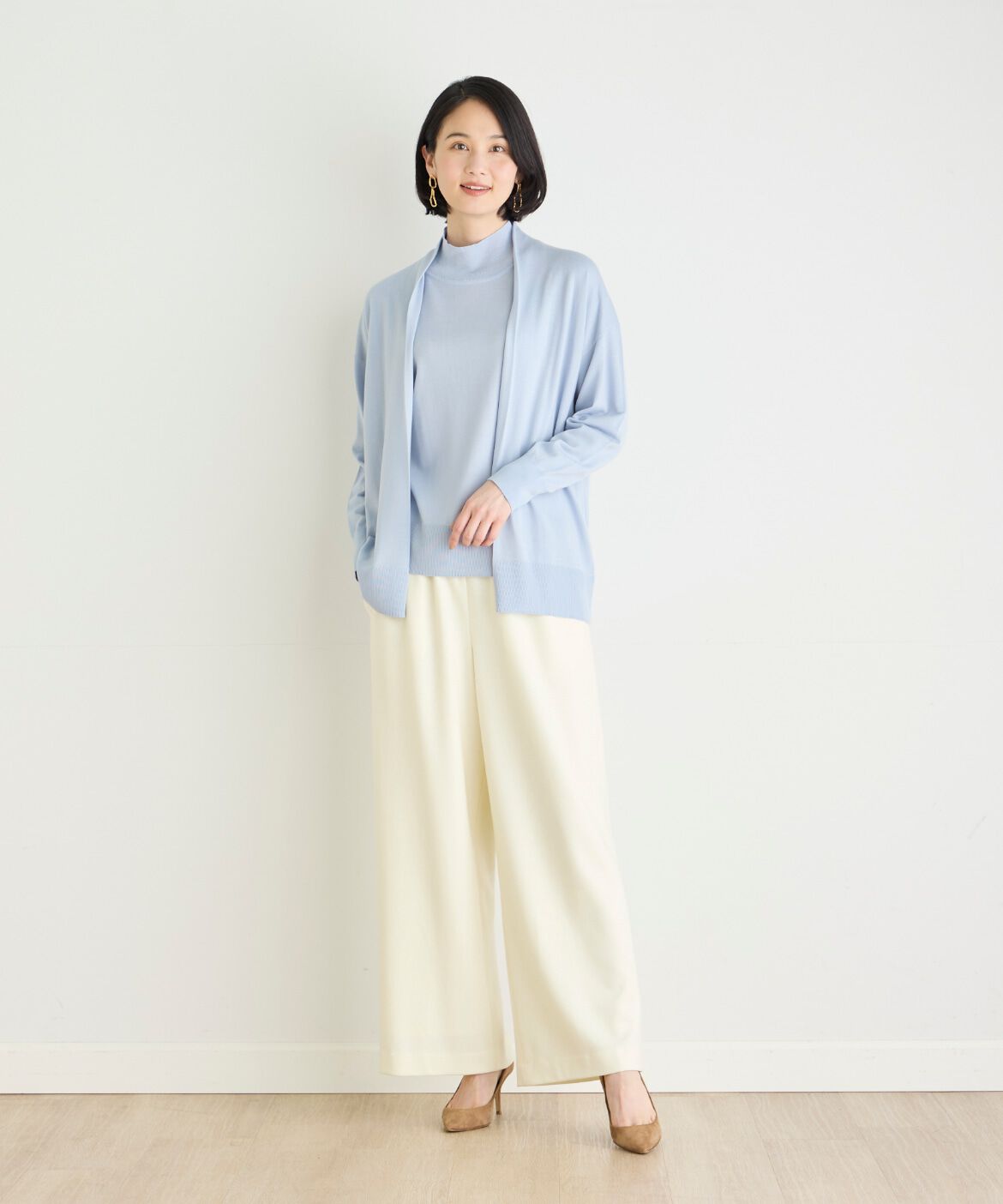 7-IDconcept.「《大きいサイズ》エクストラファインウールハイネックニット」|ニット・セーター|