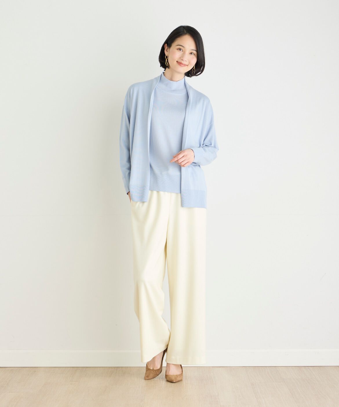 7-IDconcept.「《大きいサイズ》エクストラファインウールハイネックニット」|ニット・セーター|