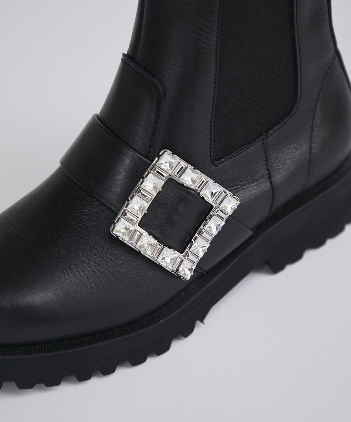 Maglie le cassetto「タンクソールビジュー付きサイドゴアブーツ」|ショートブーツ|