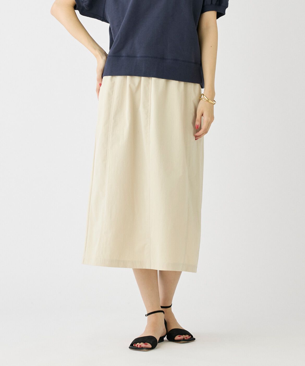 DAY by DAY it&rsquo;s international「ドローコードギャザータイトスカート」|スカート|ベージュ2