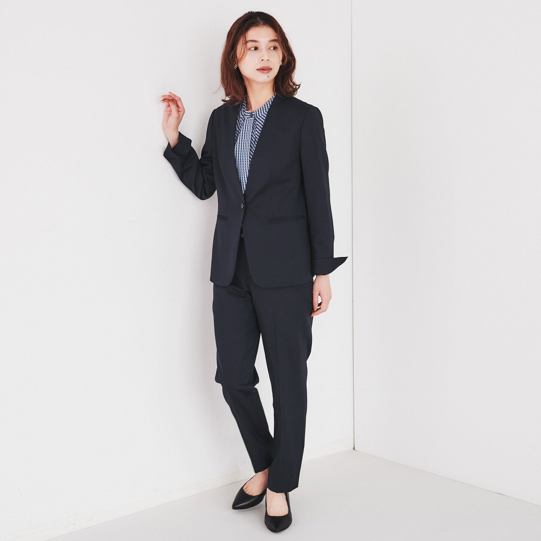 UNTITLED「【洗える通勤スーツ】レジェールギャバ ストレッチテーパードパンツ」|その他|