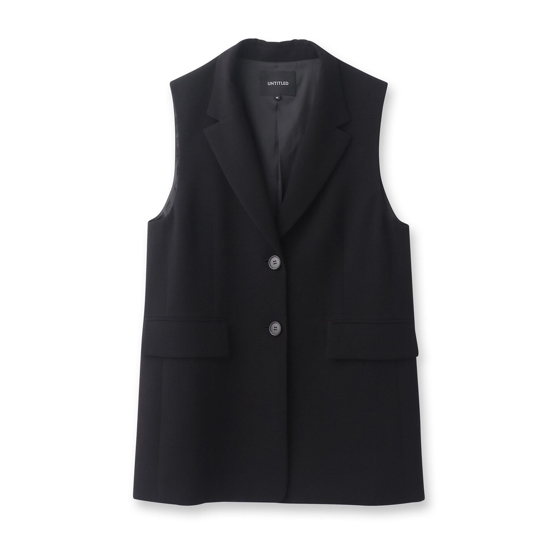 UNTITLED「【凹凸素材/セットアップ可】クレープダブル テーラードベスト」|ベスト・ジレ|