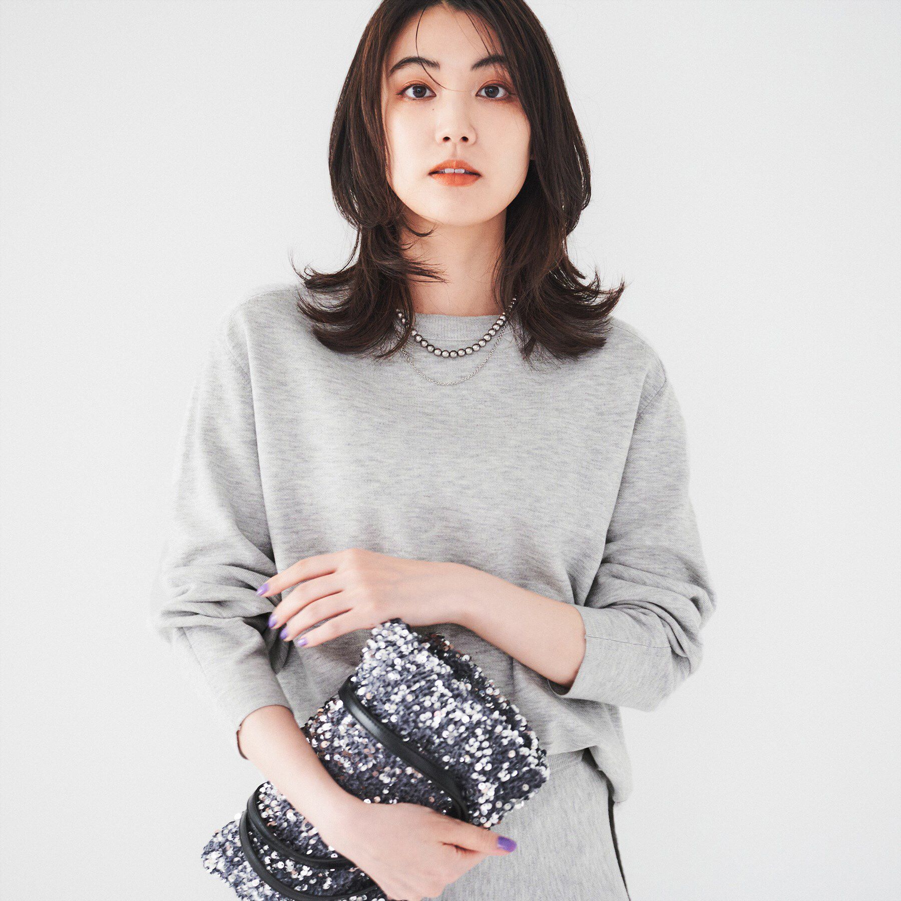 UNTITLED「【セットアップ可能/スウェットライク】バラクラバ付き ニットプルオーバー」|ニット・セーター|