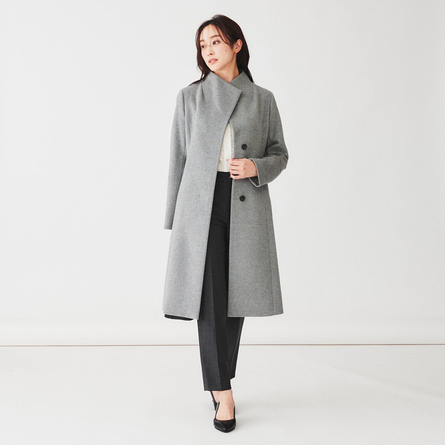 UNTITLED「【日本製】2WAYスタンドカラーロングコート」|その他|
