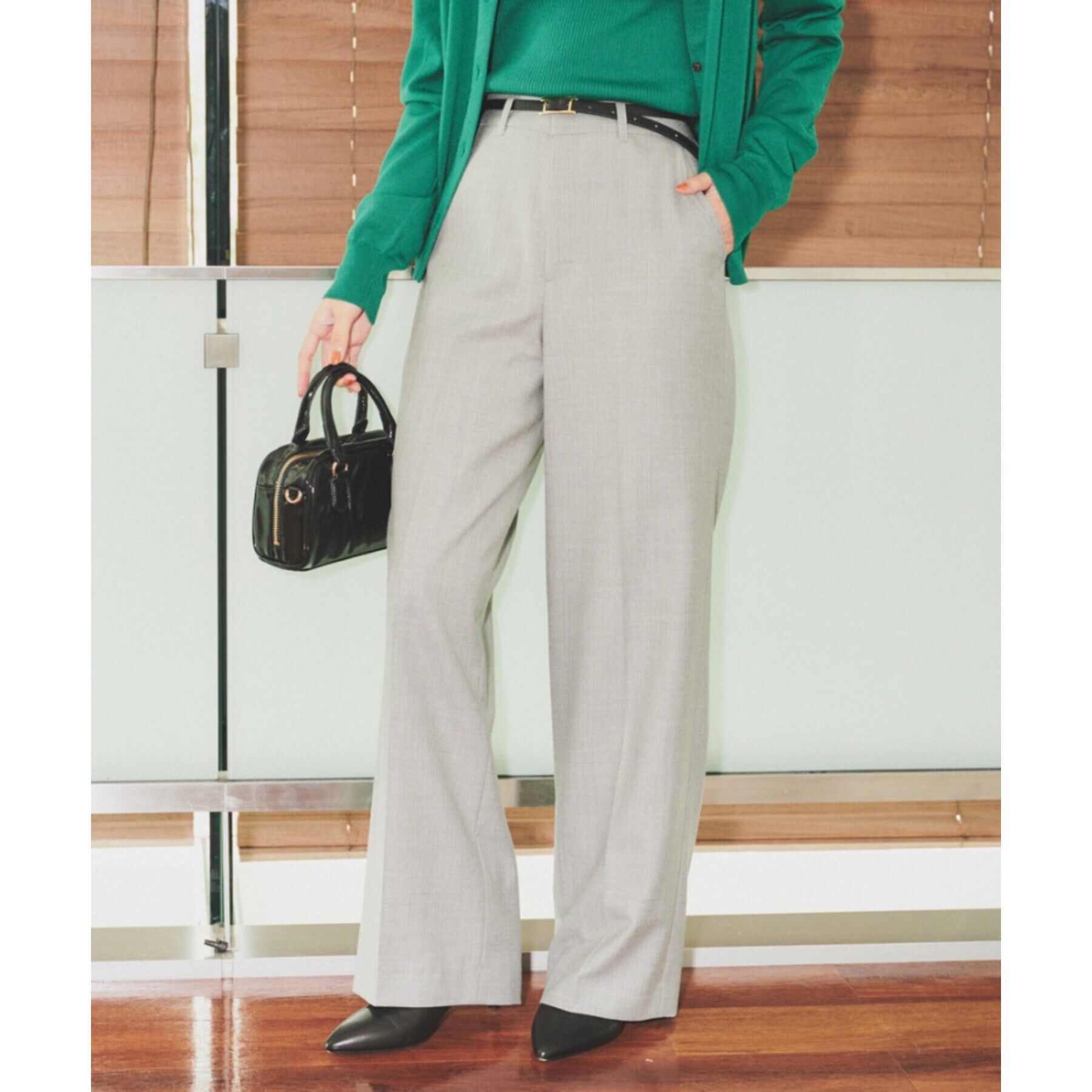 UNTITLED「【後ろウエストゴム/日本製/センタープレス】ミルドワイドパンツ」|その他|