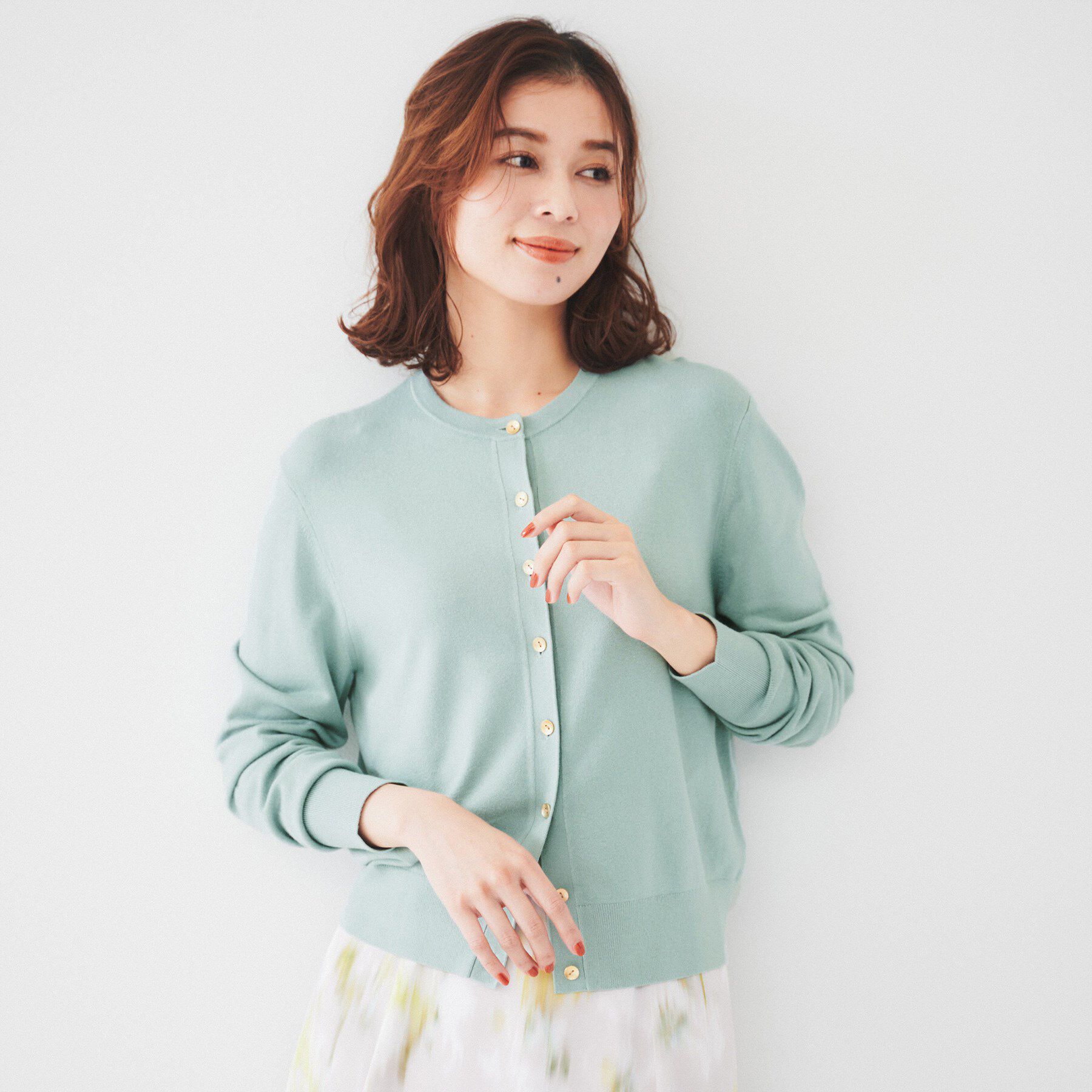 UNTITLED「【アンサンブル可能/6色展開】スパンレーヨン カーディガンニット」|カーディガン|