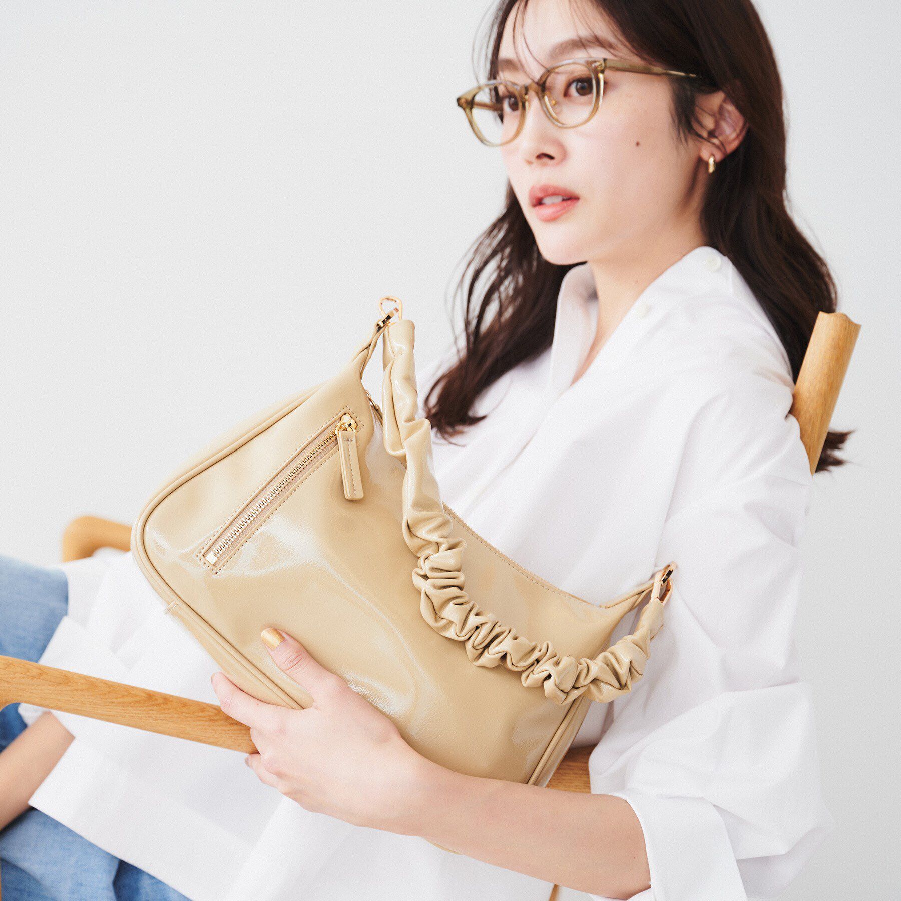 UNTITLED「エナメルシャーリングハンドバッグ」|ハンドバッグ|