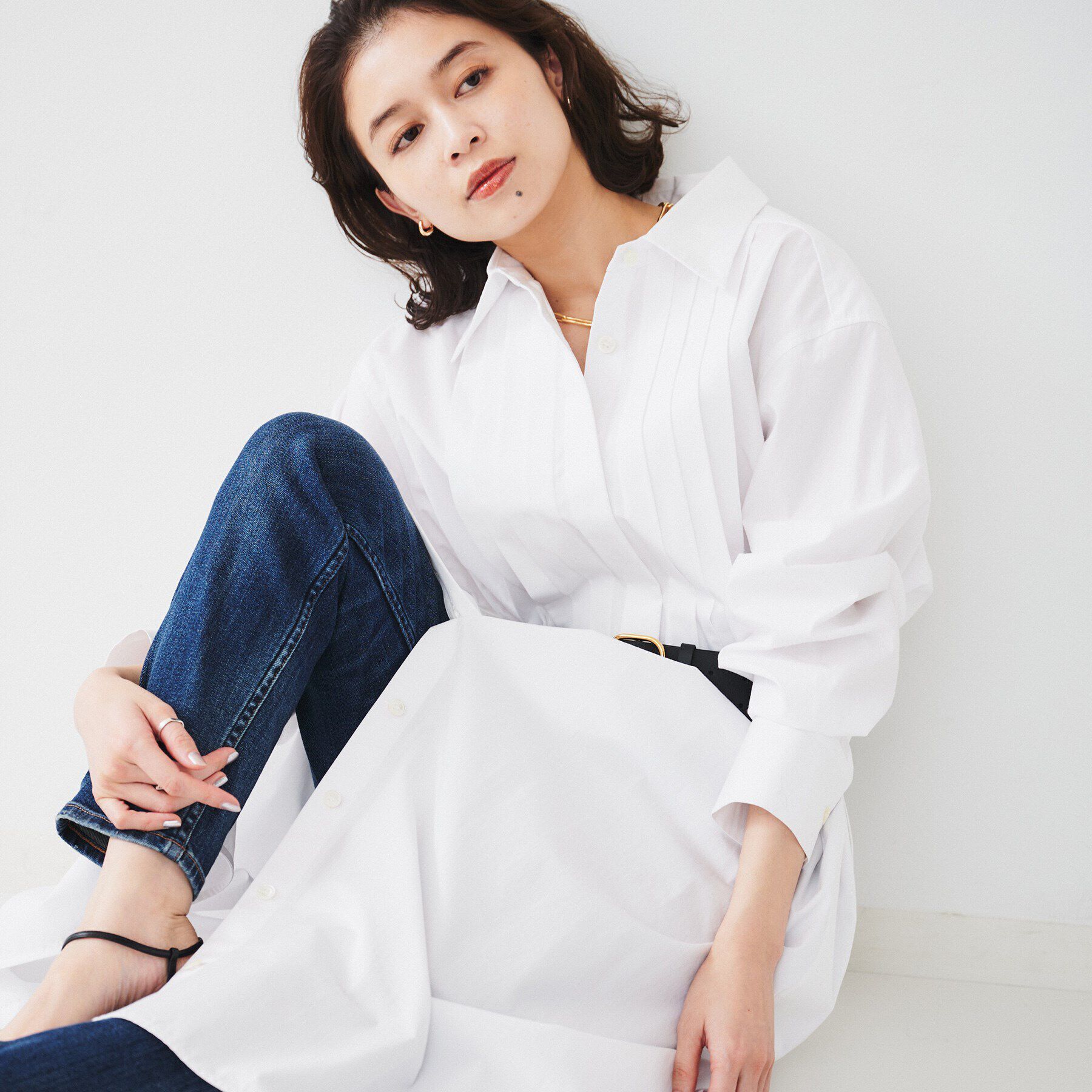 UNTITLED「タイプライターシャツワンピース」|ワンピース|