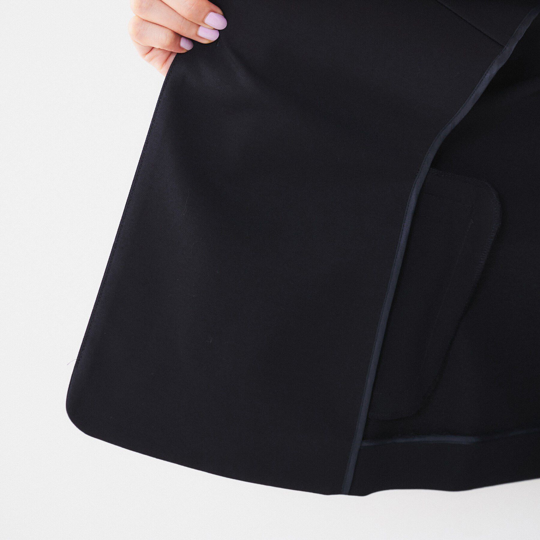 UNTITLED「【通勤スーツ】コットン混ジャージ カラーレスジャケット」|ノーカラージャケット|