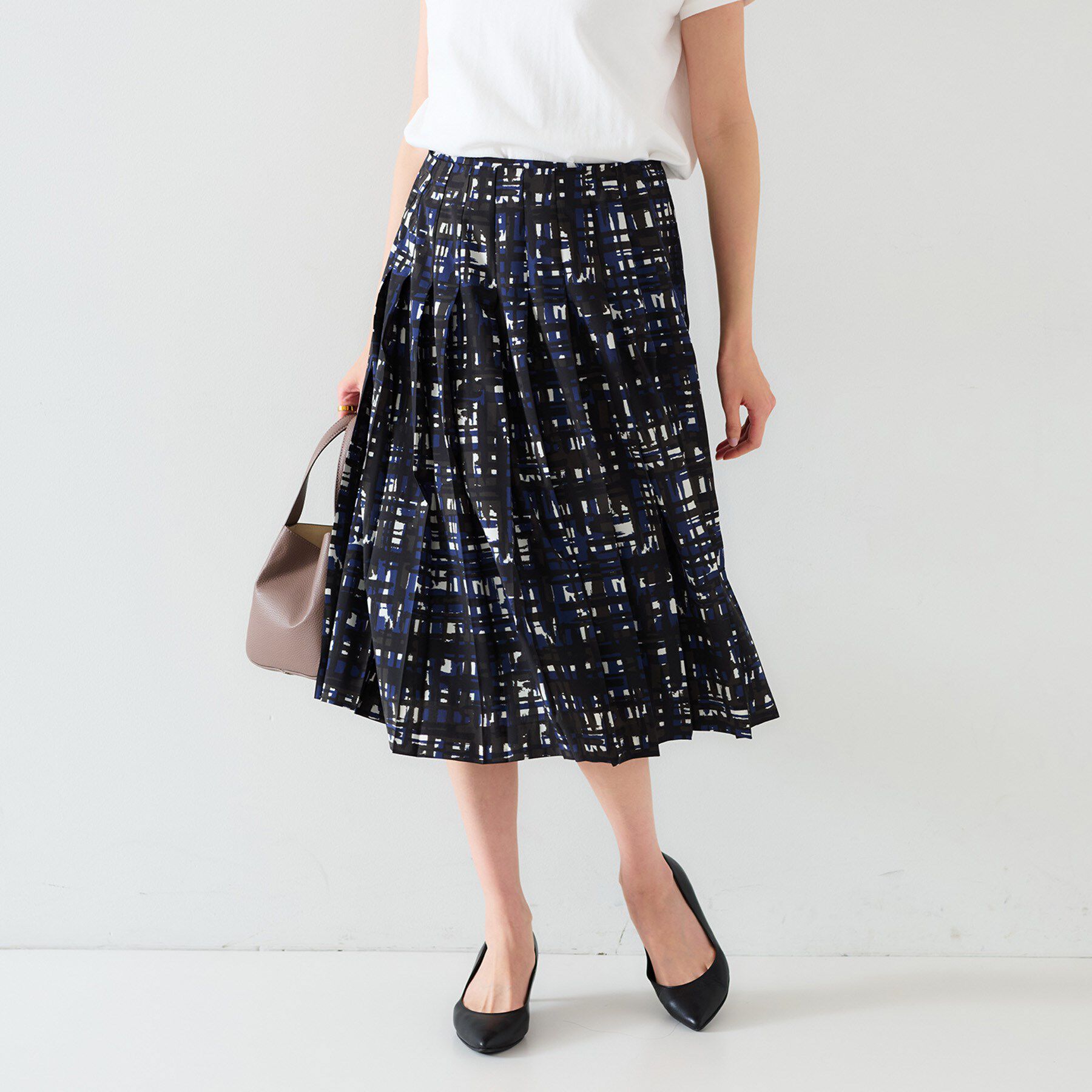 UNTITLED「【セットアップ可能】チェックプリント プリーツスカート」|スカート|