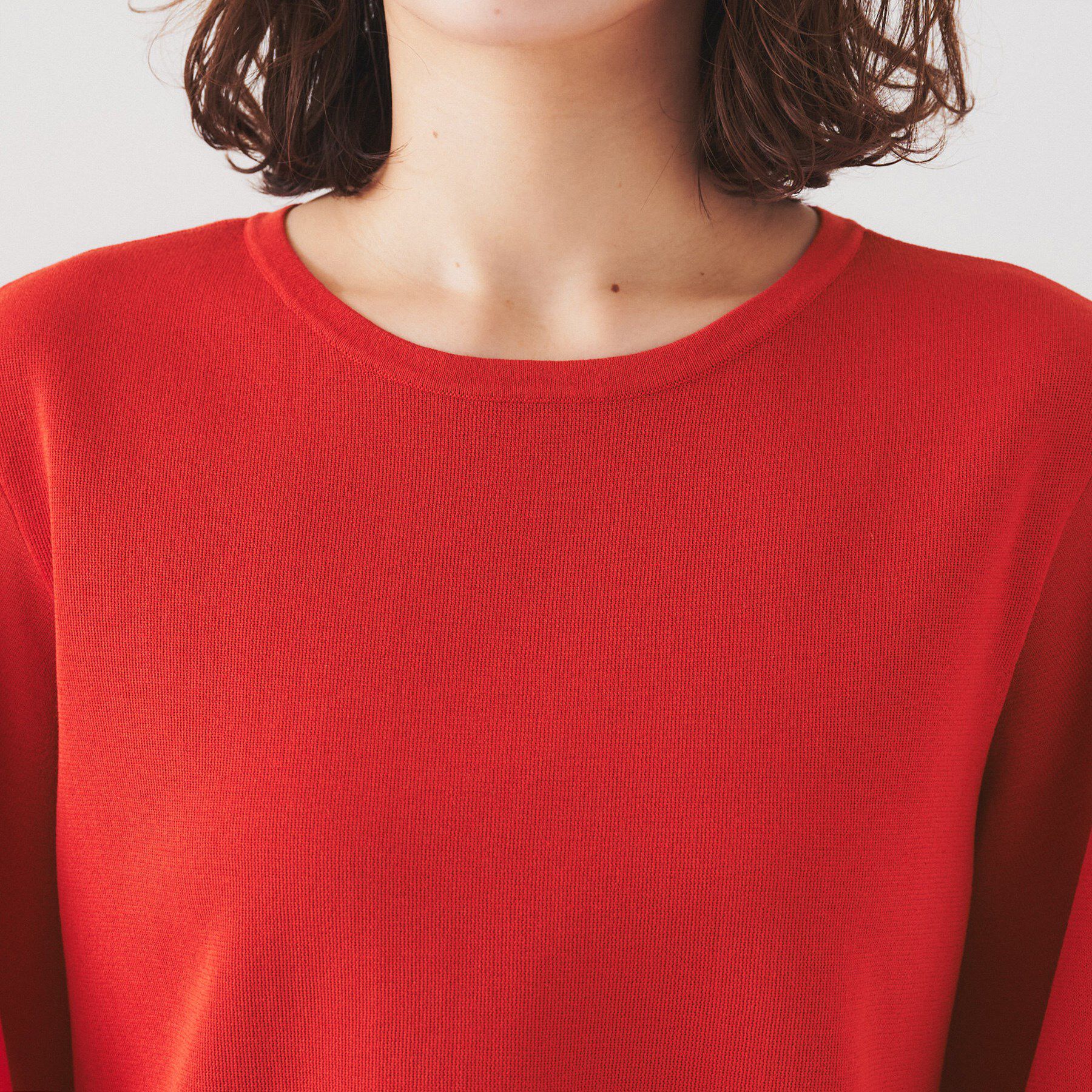 UNTITLED「【清涼感/二の腕カバー】シアープルオーバーニット」|ニット・セーター|