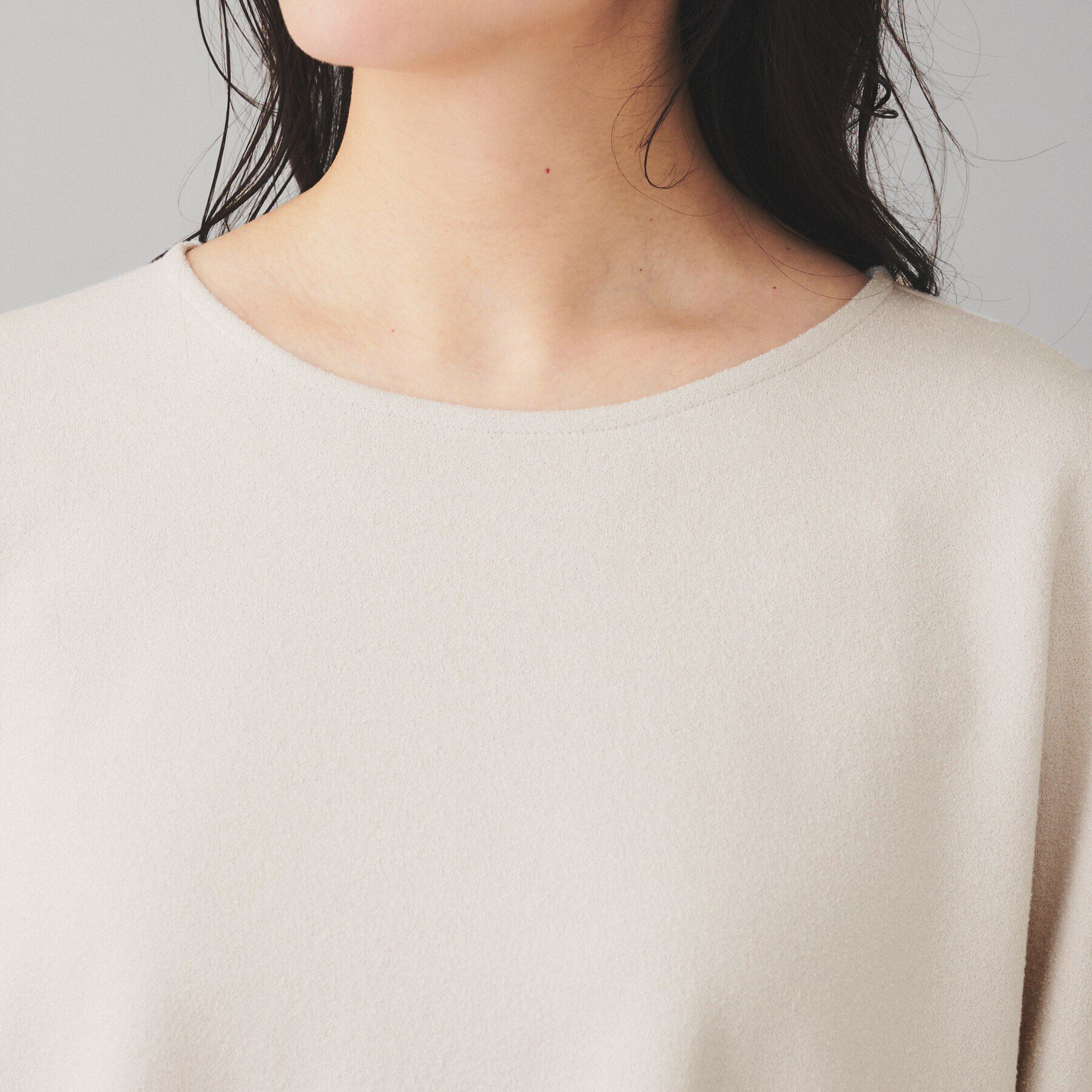 UNTITLED「【Munich】ダブルフェイスブークレータックショルダートップス」|Tシャツ・カットソー|