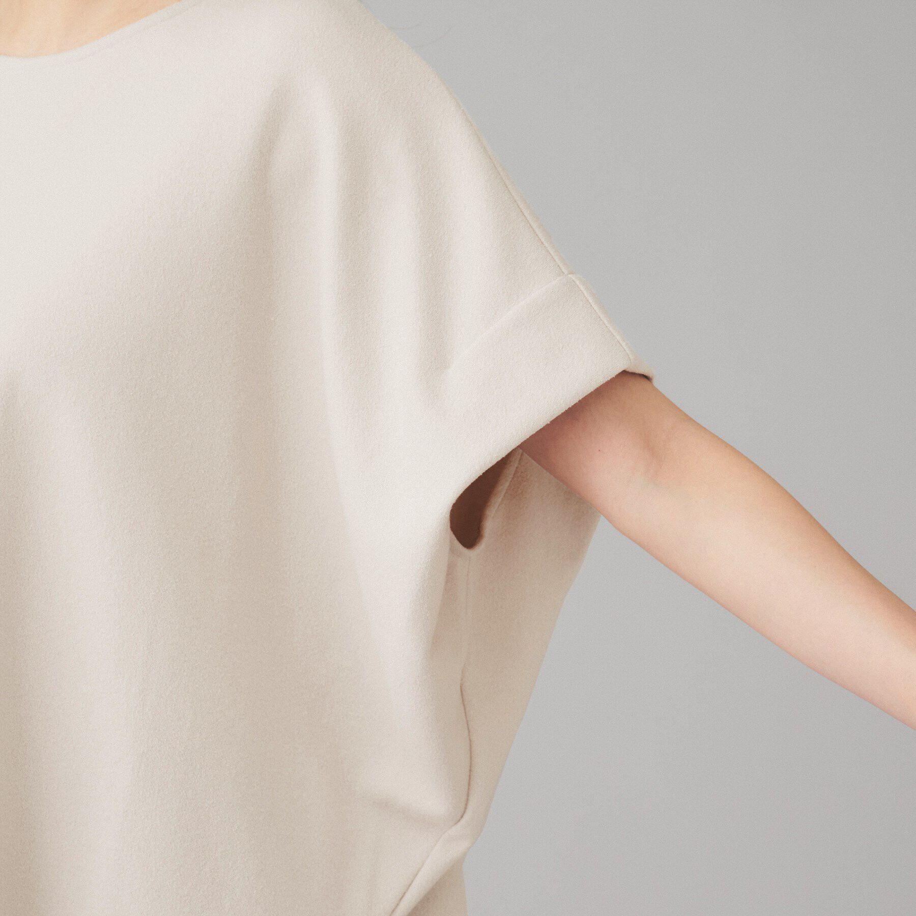 UNTITLED「【Munich】ダブルフェイスブークレータックショルダートップス」|Tシャツ・カットソー|