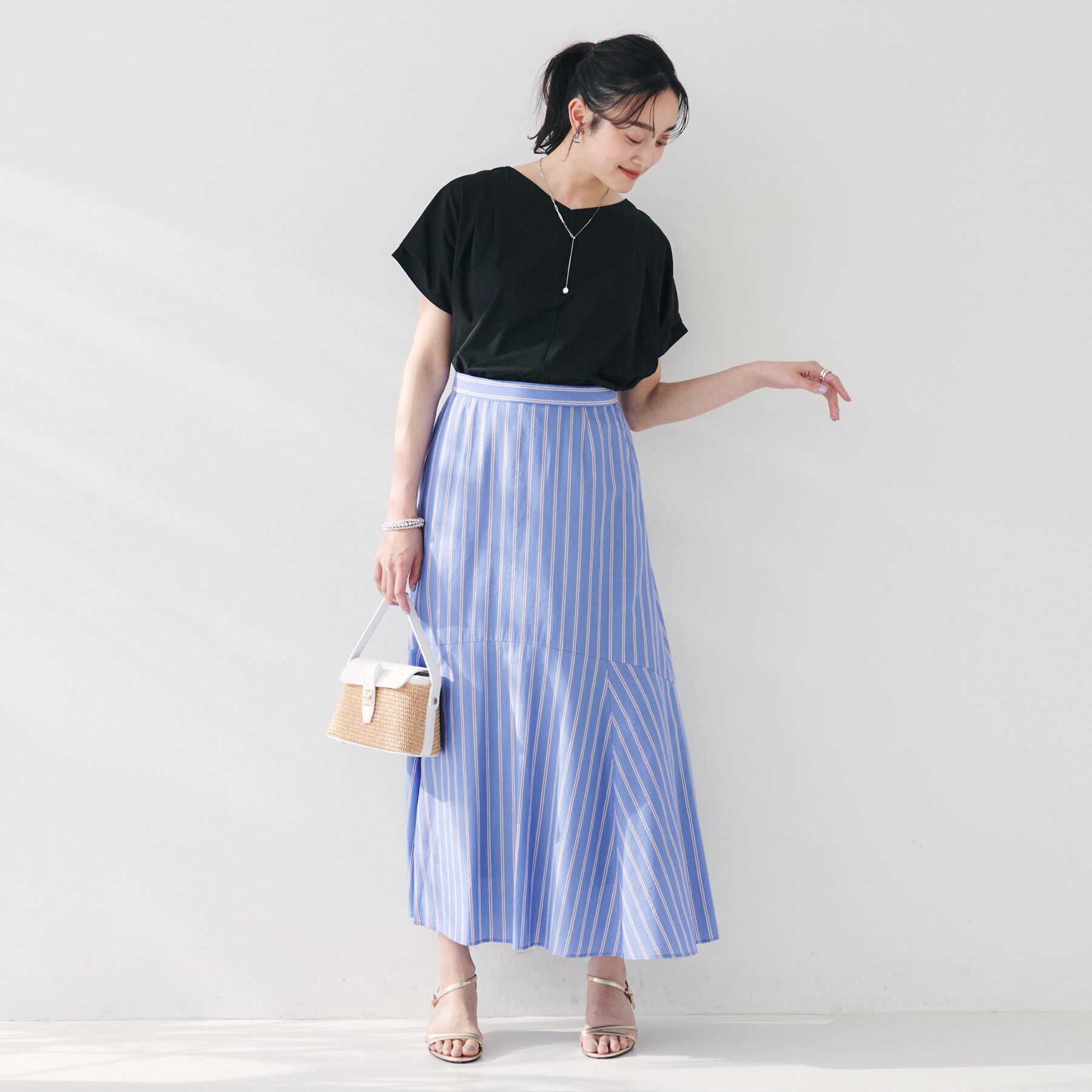 UNTITLED「【洗える】タック入りフレンチスリーブプルオーバー」|Tシャツ・カットソー|