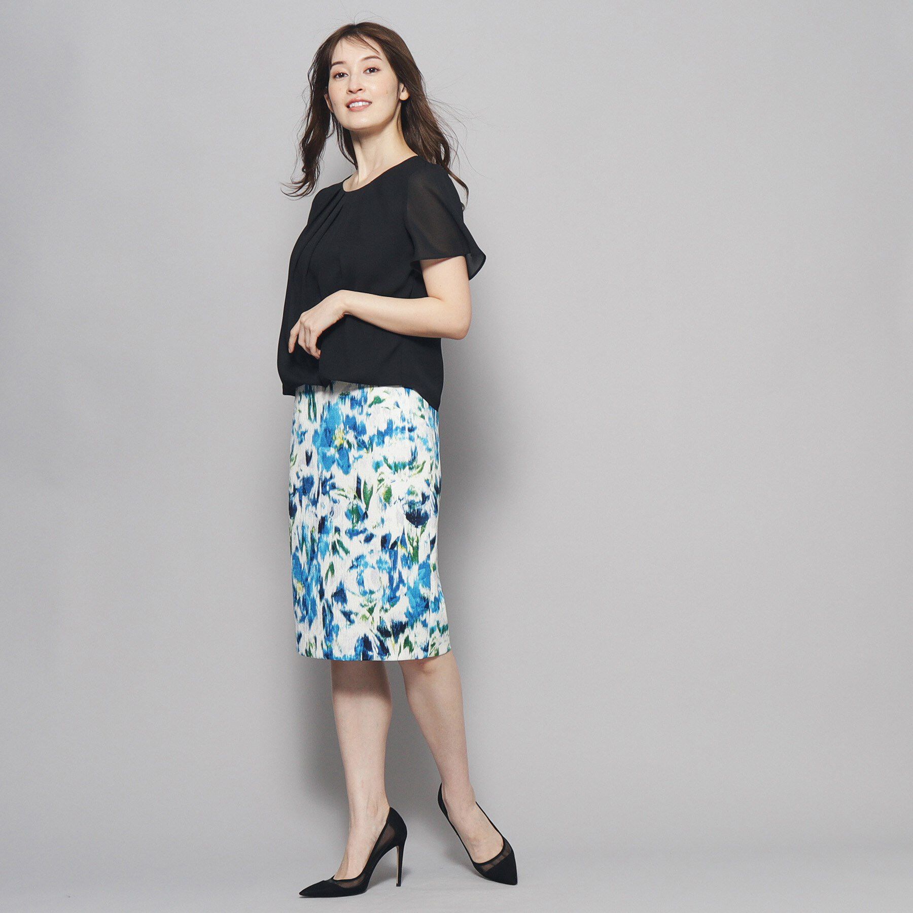 COUP DE CHANCE「【洗える／日本製】フロントタック半袖デザインブラウス」|シャツ・ブラウス|