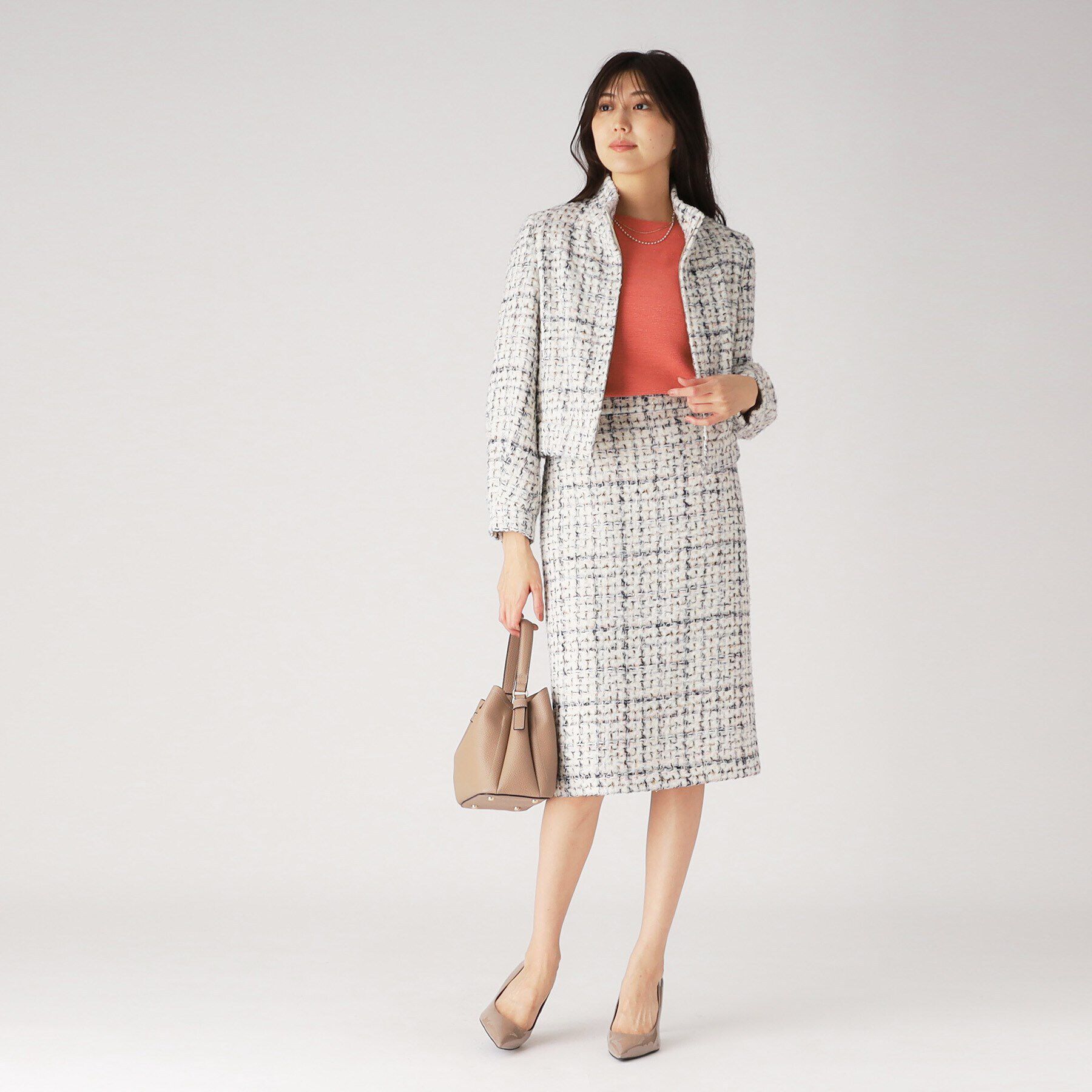 COUP DE CHANCE「華やかなツイードブルゾン」|ブルゾン・スタジャン|