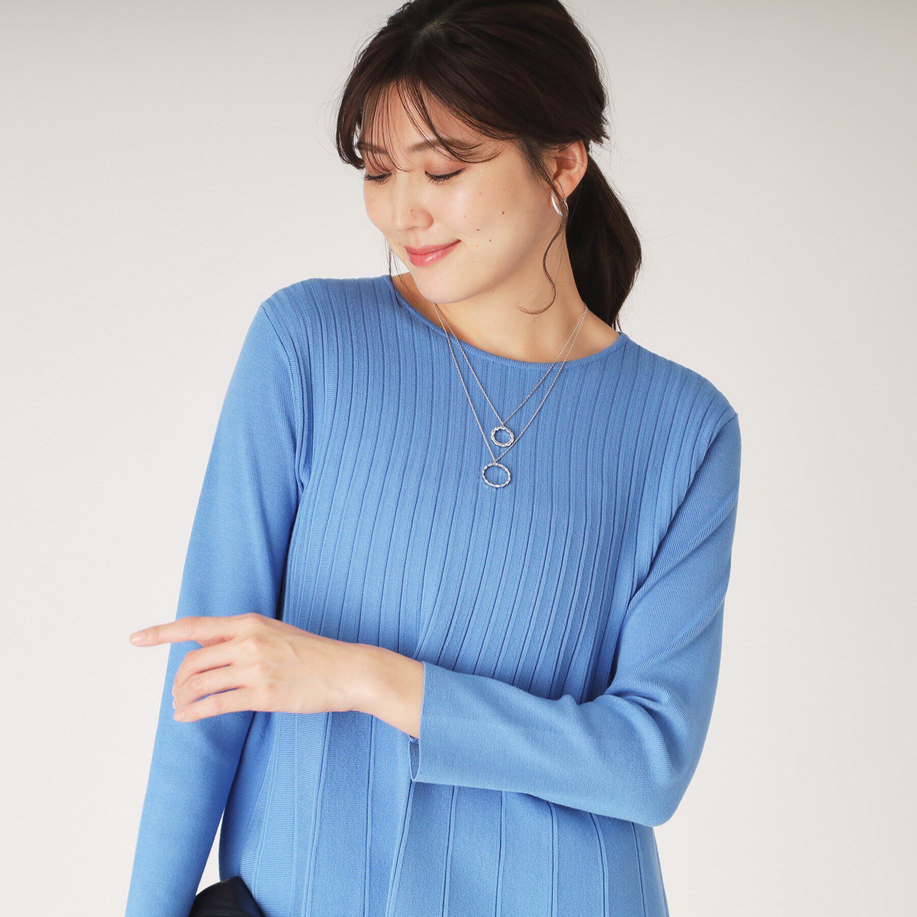 COUP DE CHANCE「【洗える／ヒップ丈】Aラインニットプルオーバー」|ニット・セーター|