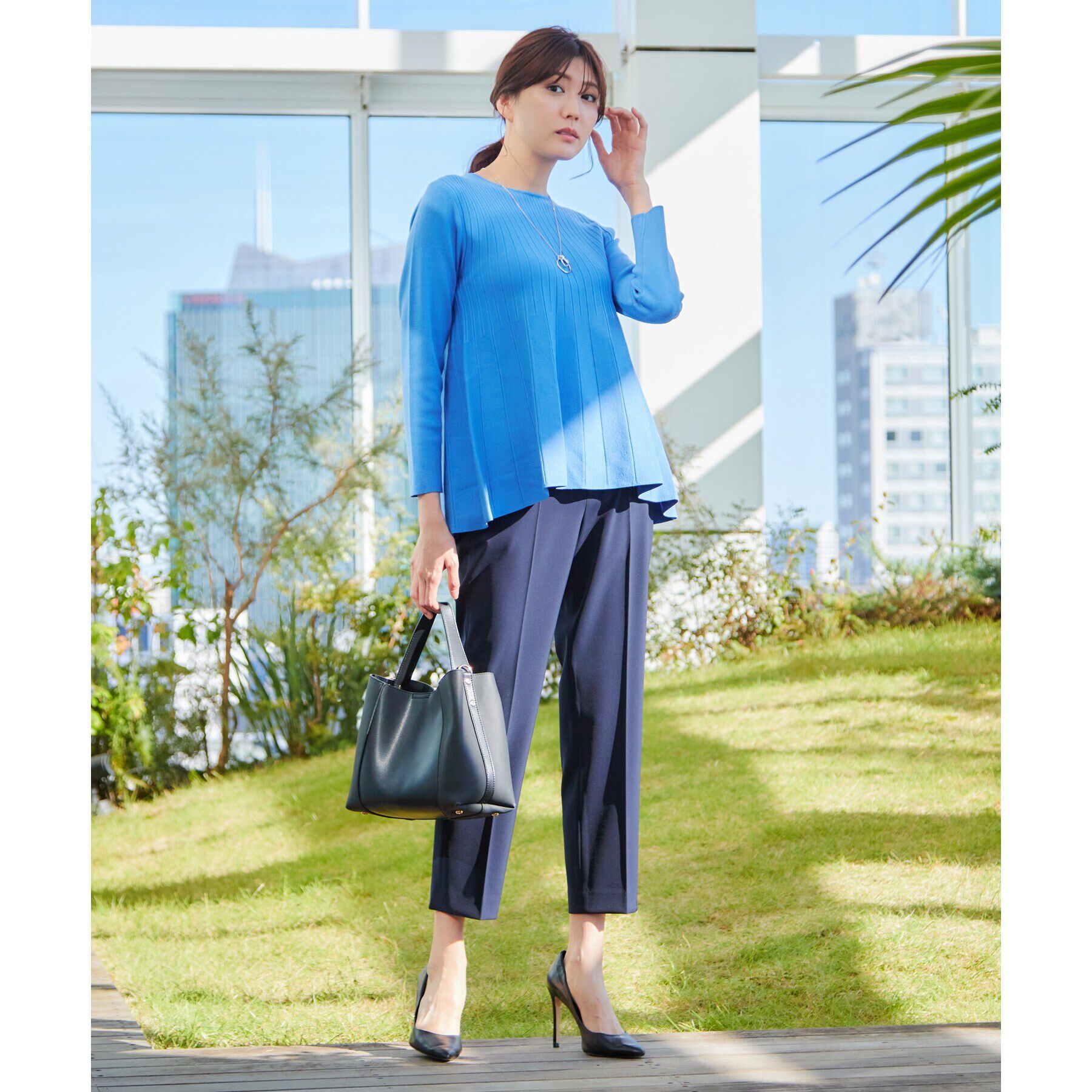 COUP DE CHANCE「【洗える／ヒップ丈】Aラインニットプルオーバー」|ニット・セーター|