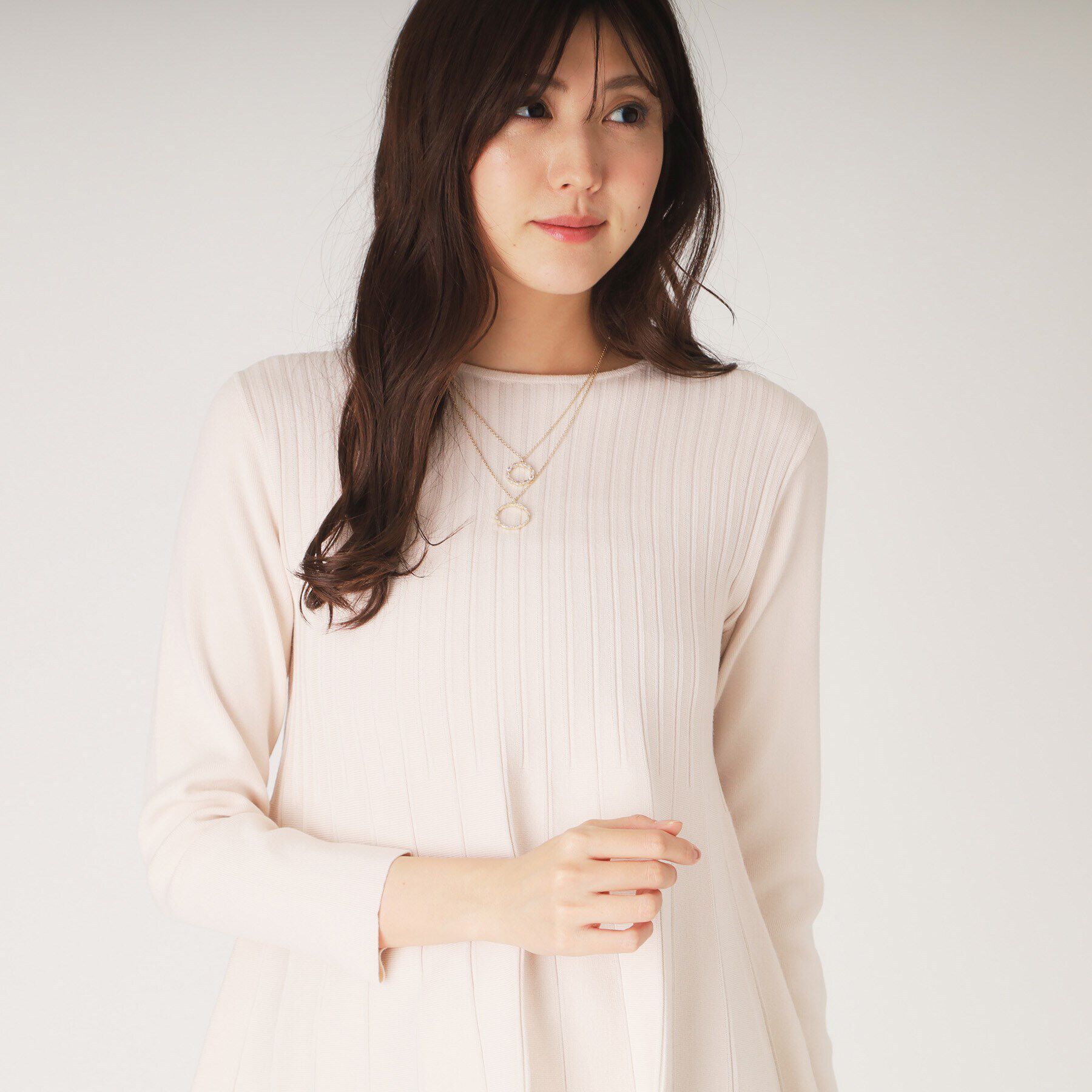 COUP DE CHANCE「【洗える／ヒップ丈】Aラインニットプルオーバー」|ニット・セーター|