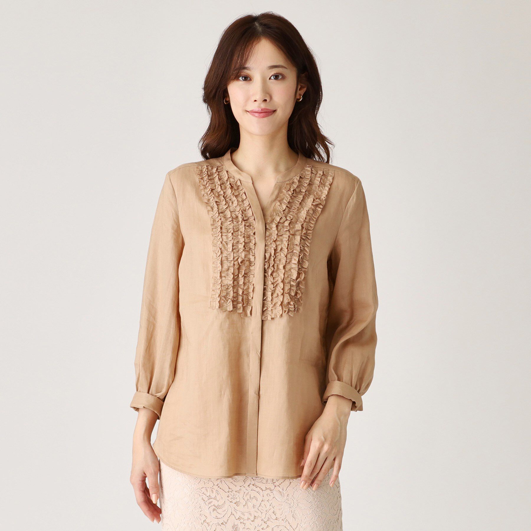 COUP DE CHANCE「【ラミー100％／洗える】夏におすすめ！華やかフリルデザインブラウス」|シャツ・ブラウス|