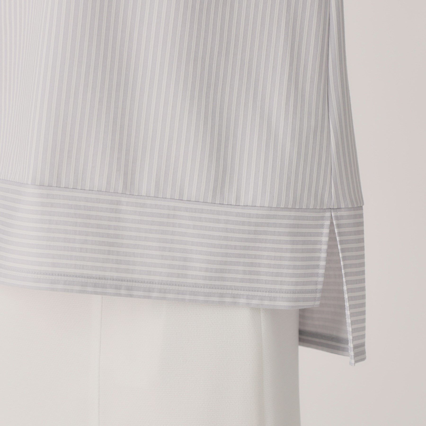 COUP DE CHANCE「【洗える／日本製／】ストライプ柄ジャージのトップス」|Tシャツ・カットソー|