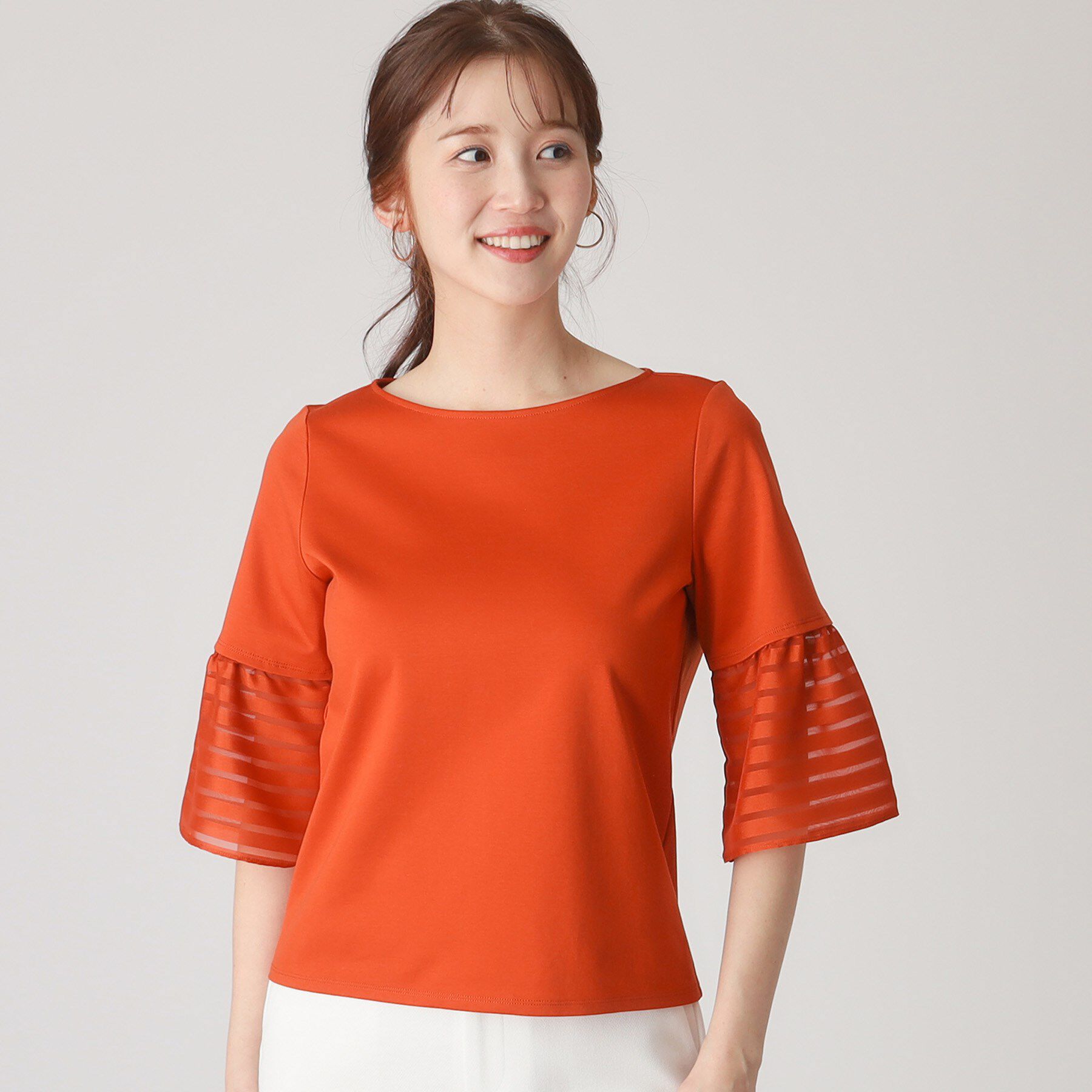 COUP DE CHANCE「【洗える／日本製】袖デザインのジャージプルオーバー」|Tシャツ・カットソー|