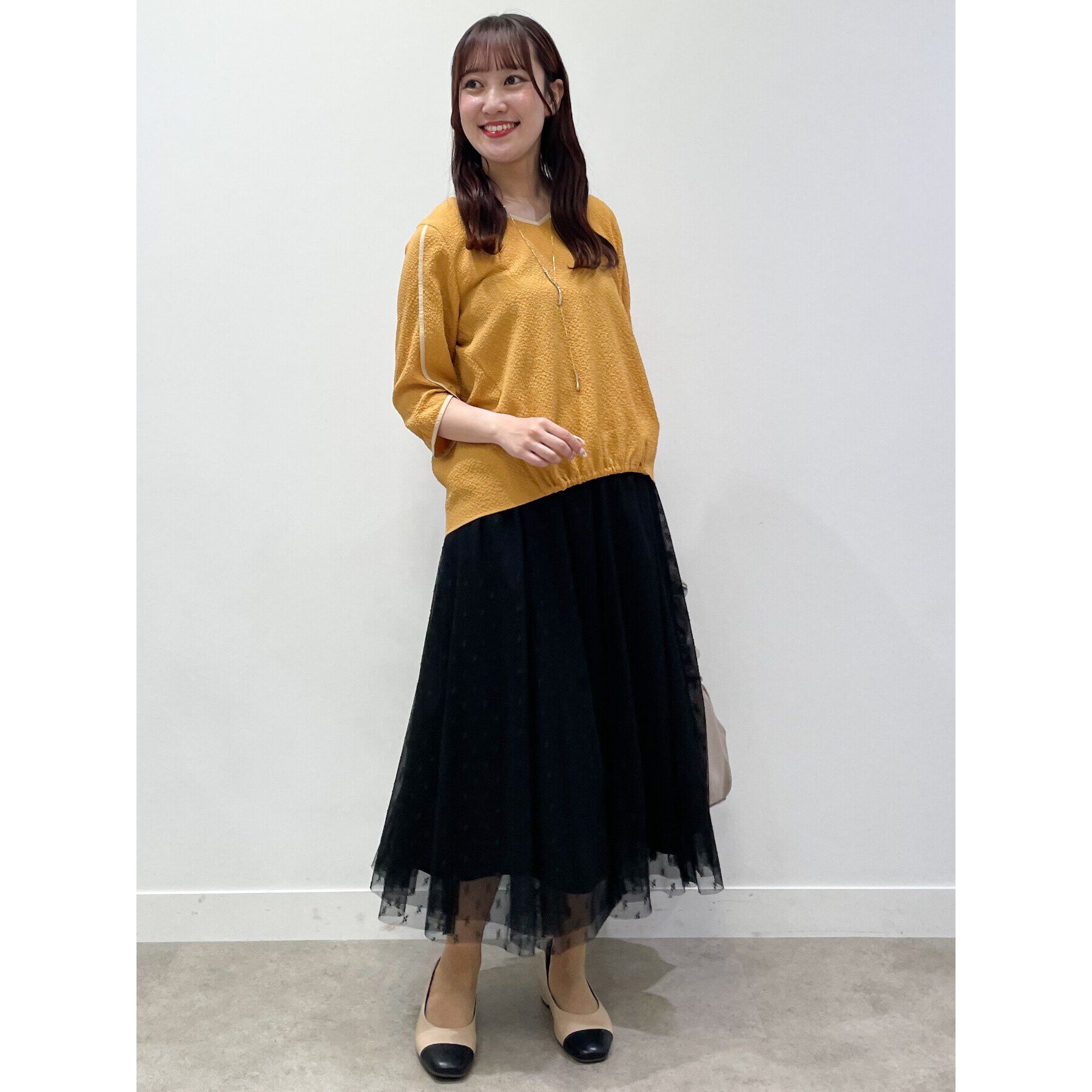 Reflect「【人気♪／手洗い可／ウエスト総ゴム】幾何柄チュールスカート」|スカート|