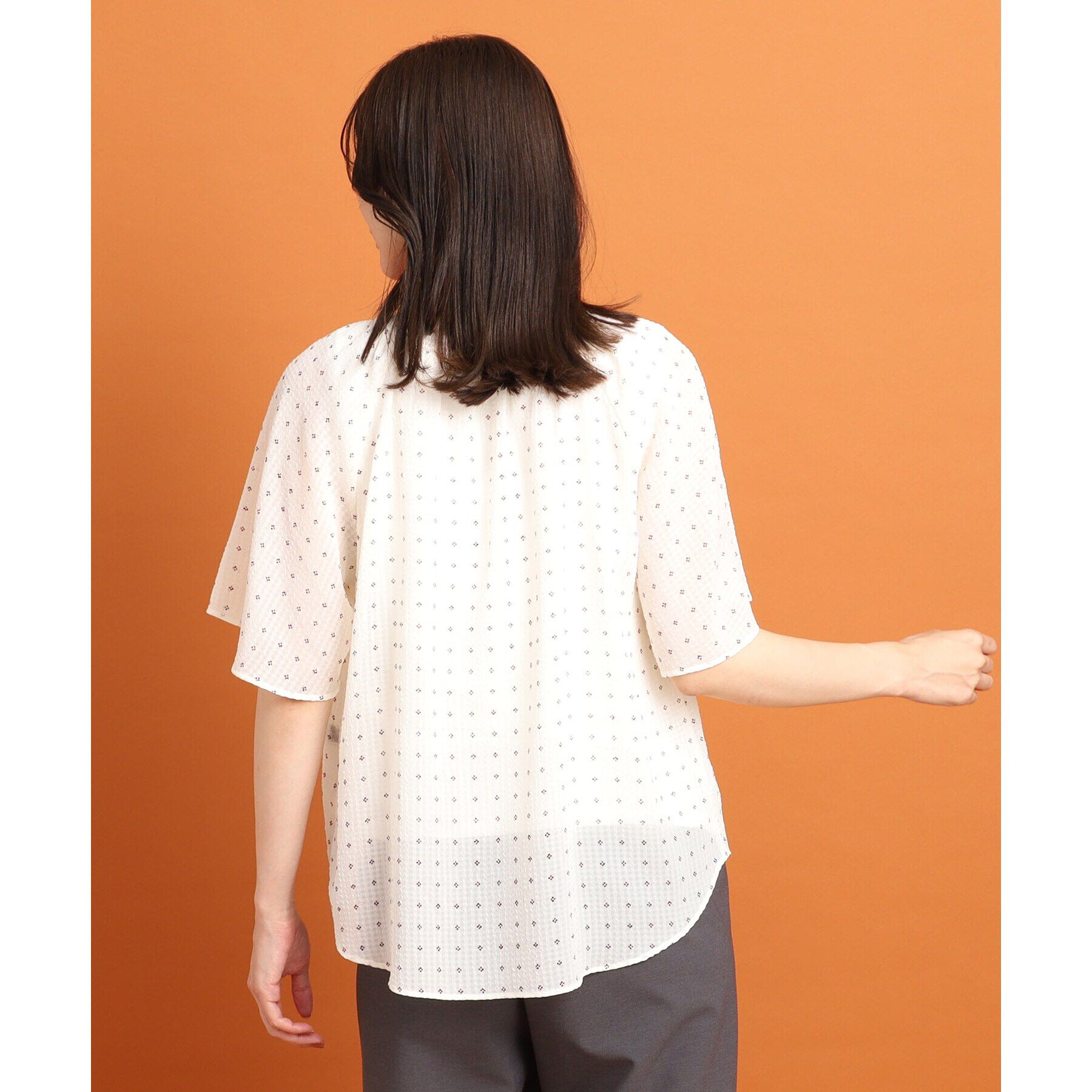 Reflect「【手洗い可】サッカープリントブラウス」|その他|