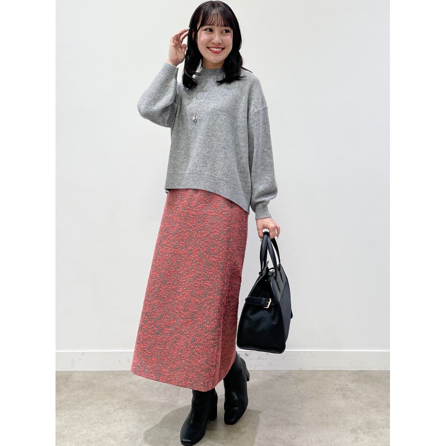 Reflect「フラワージャカードタイトスカート」|スカート|