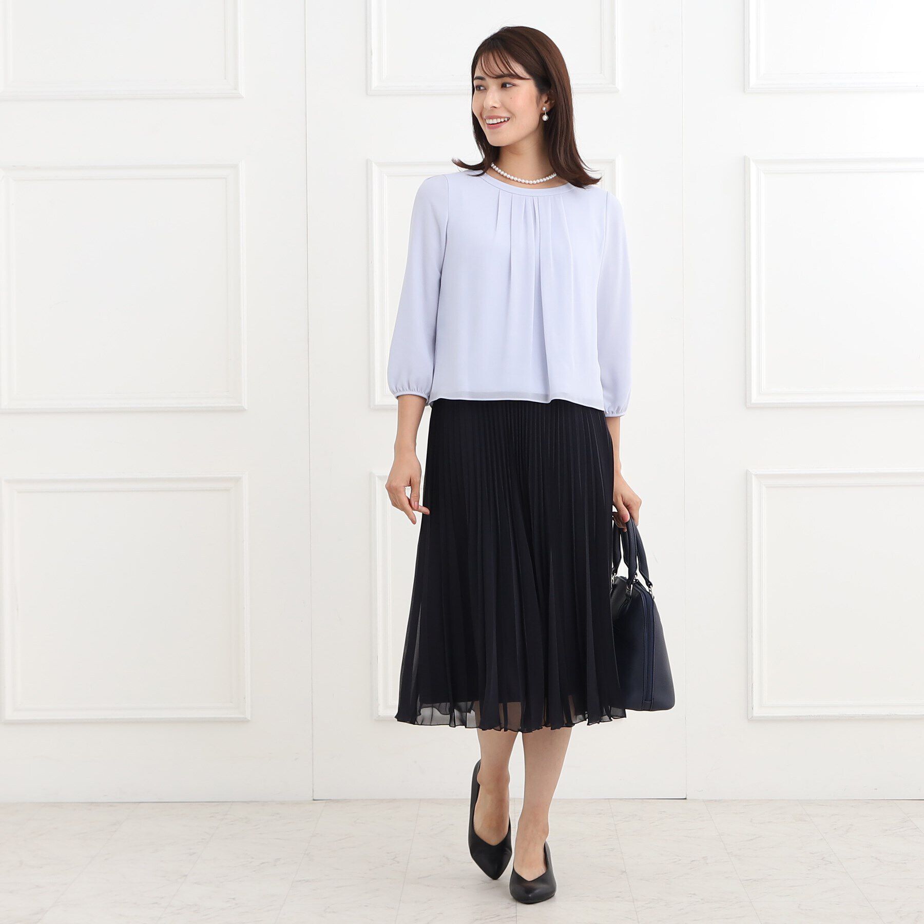 Reflect「【フォーマル/洗える】シフォンジョーゼットプリーツスカート」|スカート|