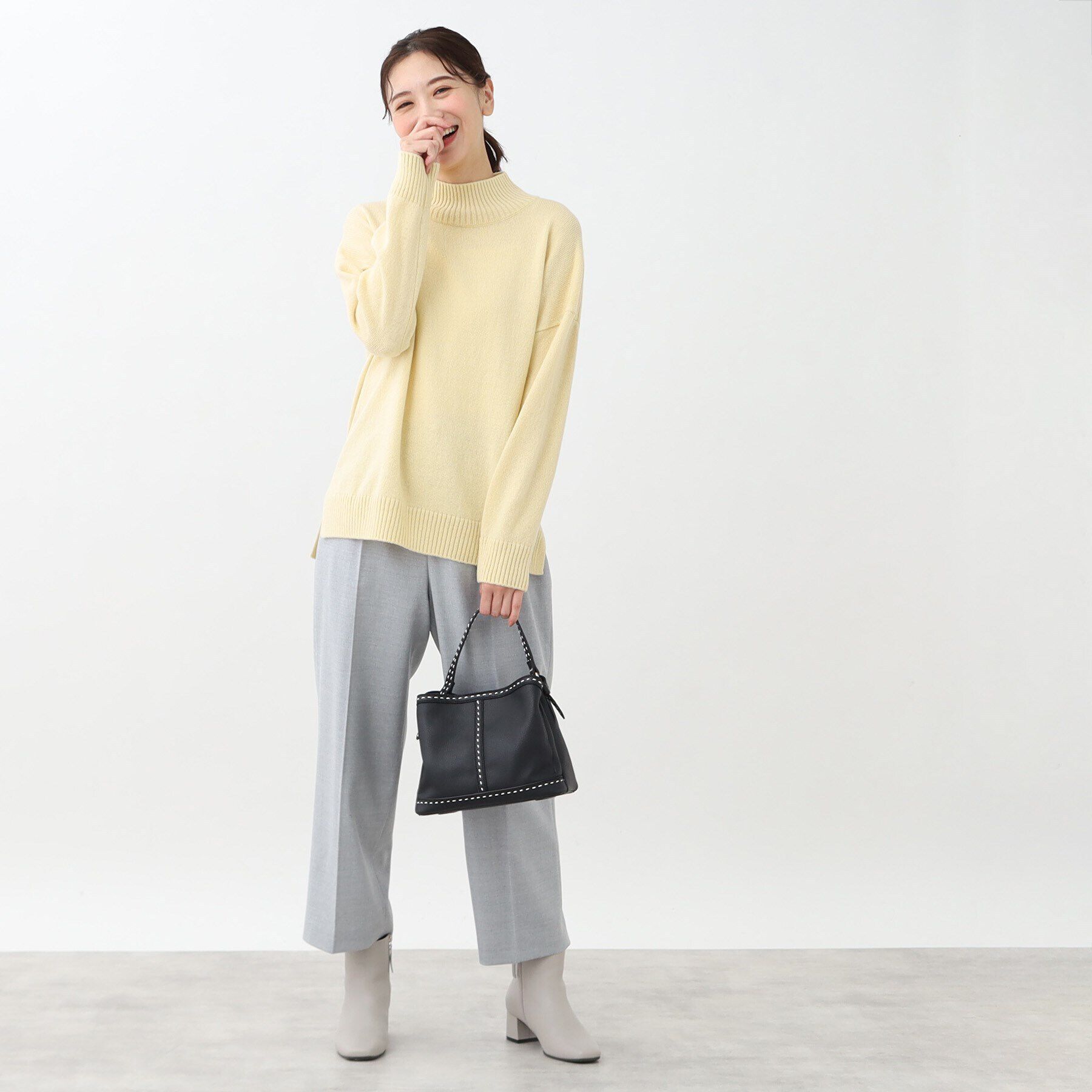 Reflect「【すっきりシルエット】ウール混ワイドパンツ」|その他|