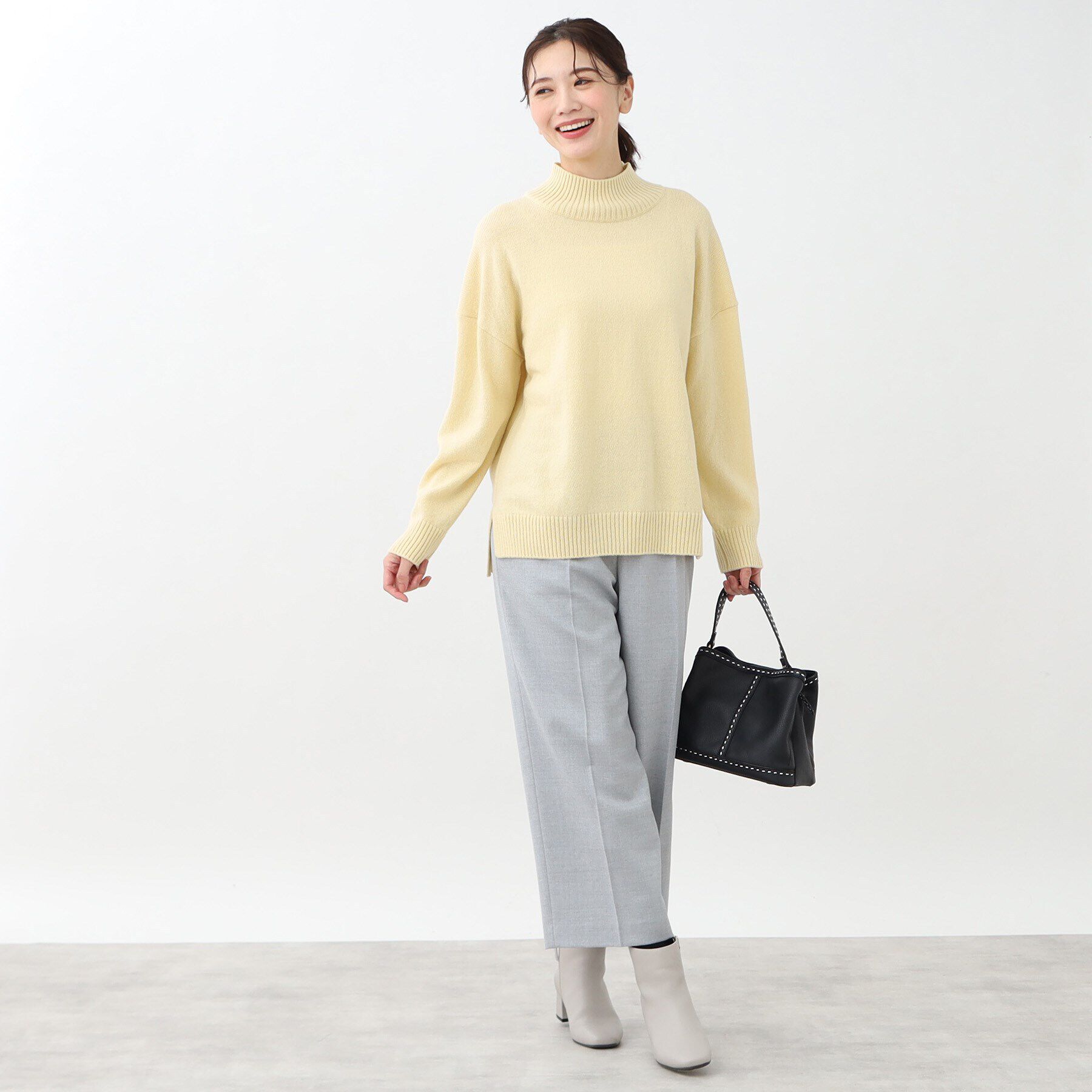 Reflect「【すっきりシルエット】ウール混ワイドパンツ」|その他|