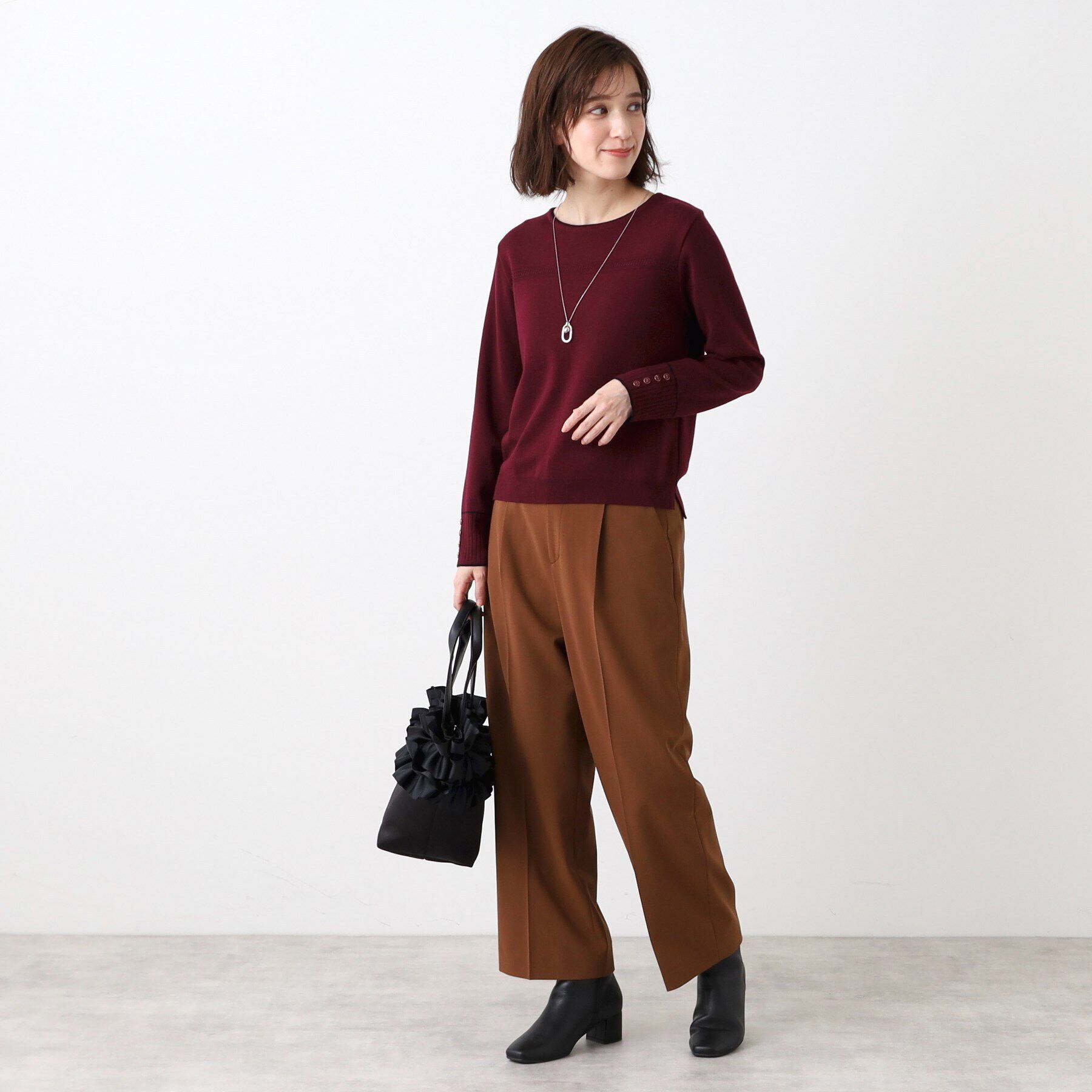 Reflect「【手洗い可】カフス風デザインニット」|ニット・セーター|