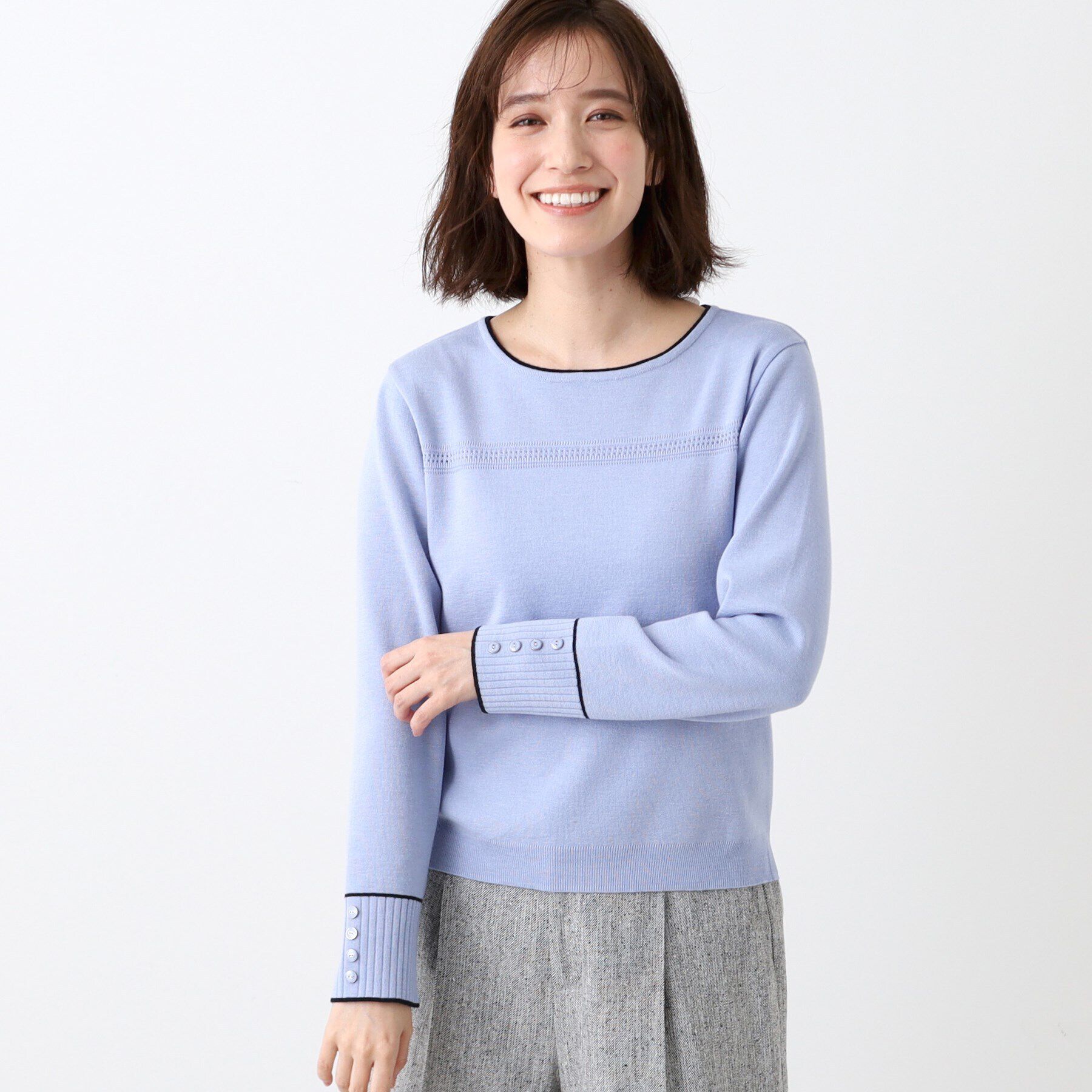 Reflect「【手洗い可】カフス風デザインニット」|ニット・セーター|