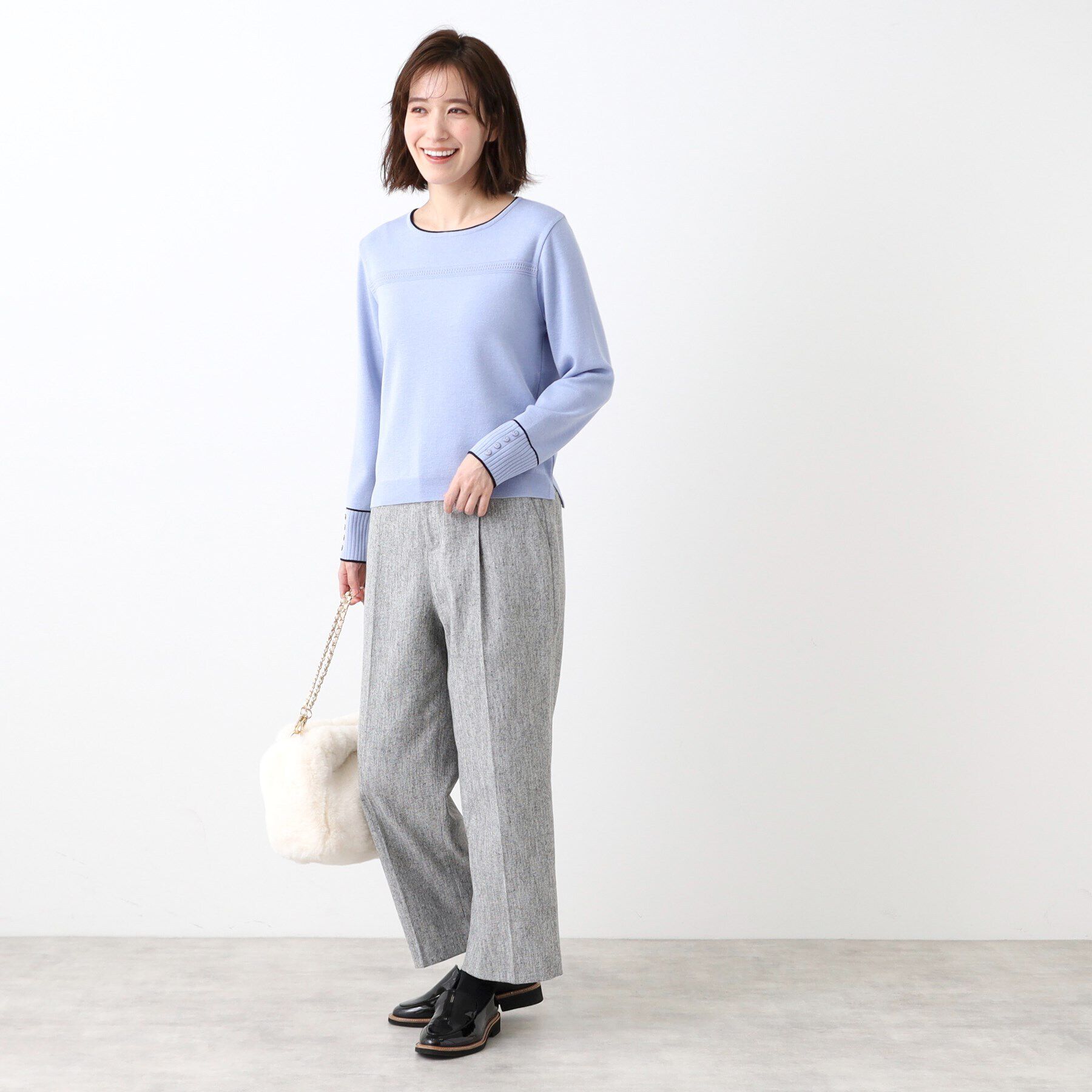 Reflect「【手洗い可】カフス風デザインニット」|ニット・セーター|