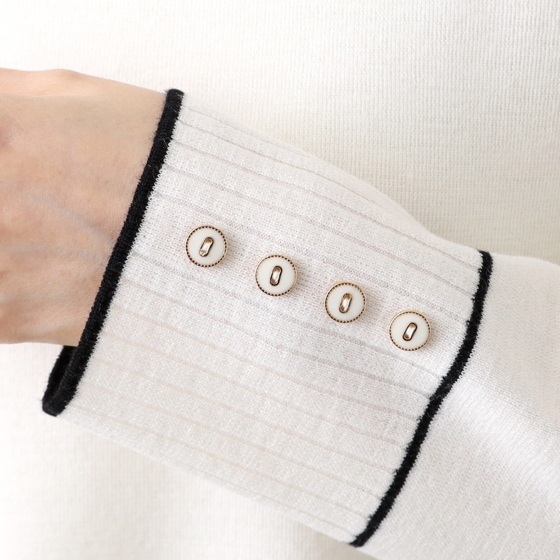 Reflect「【手洗い可】カフス風デザインニット」|ニット・セーター|