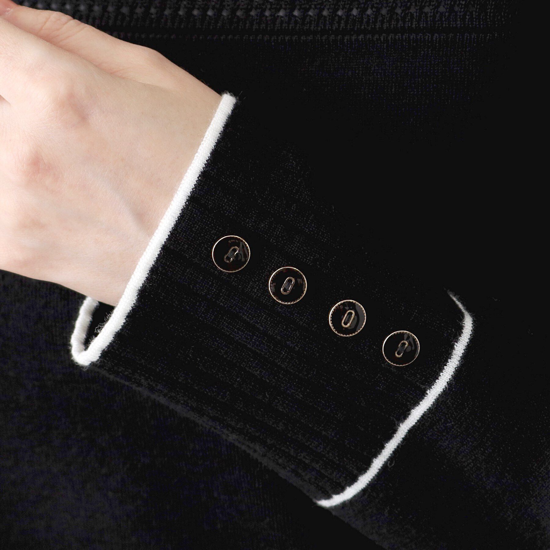 Reflect「【手洗い可】カフス風デザインニット」|ニット・セーター|