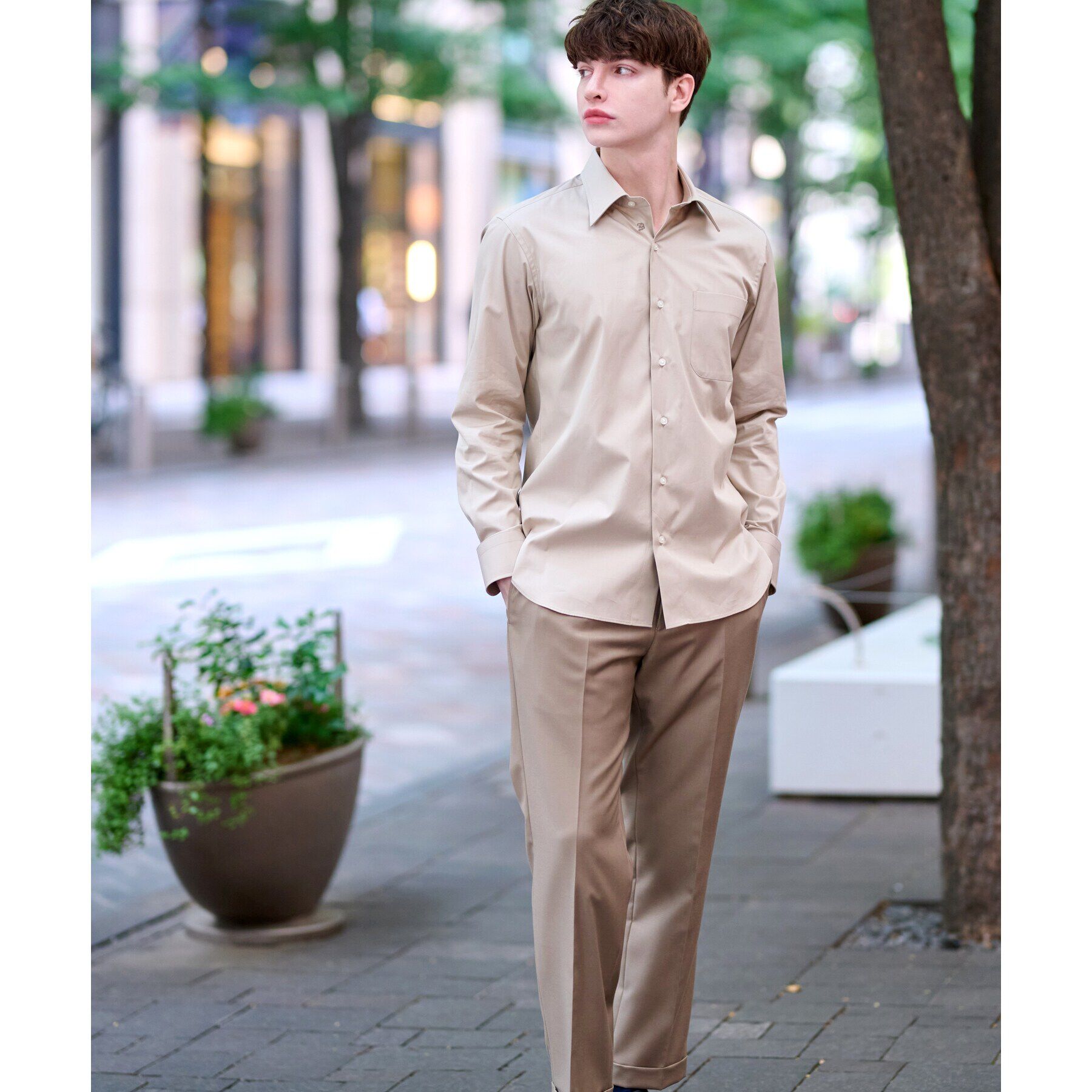 DRESSTERIOR「レギュラーカラードレスシャツ」|シャツ・ブラウス|