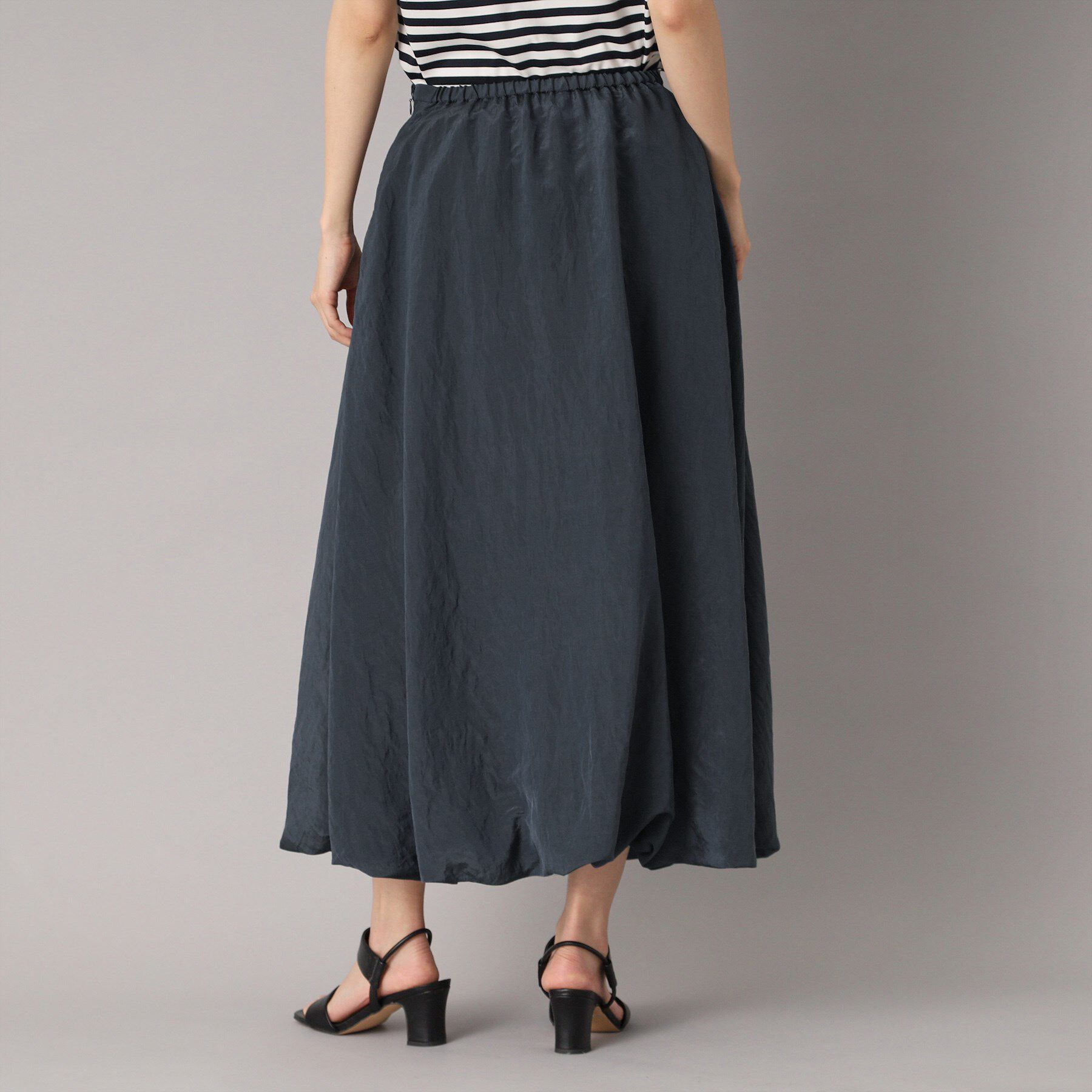 DRESSTERIOR「【裏地あり/後ろウエストゴム】シアーワッシャーバルーンスカート」|スカート|