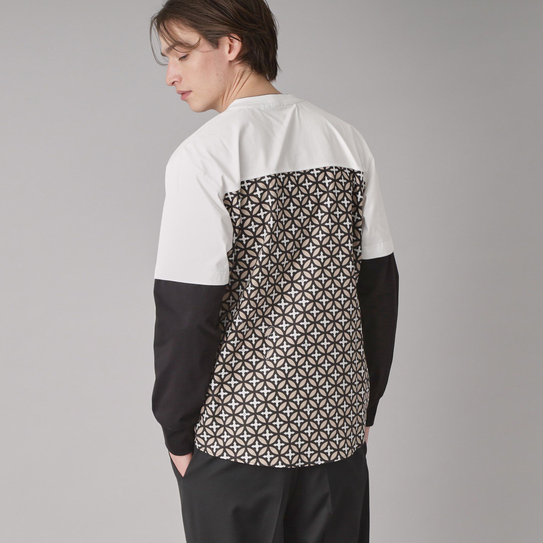 DRESSTERIOR「【接触冷感/UVカット】BACK BREEZE TECH バックオーバーラップサークルレイヤードロン」|Tシャツ・カットソー|